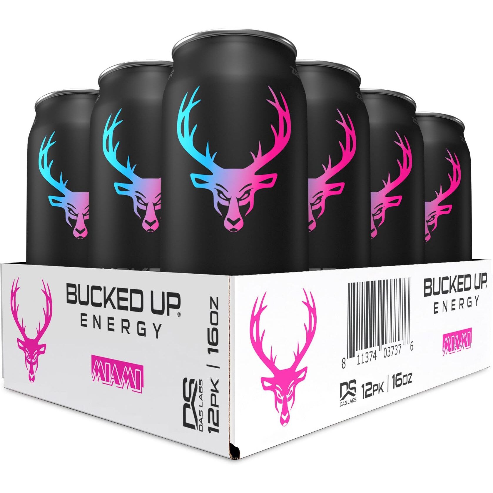 Bucked Up Energy Drink 300Mg (Miami) (12 Ct)