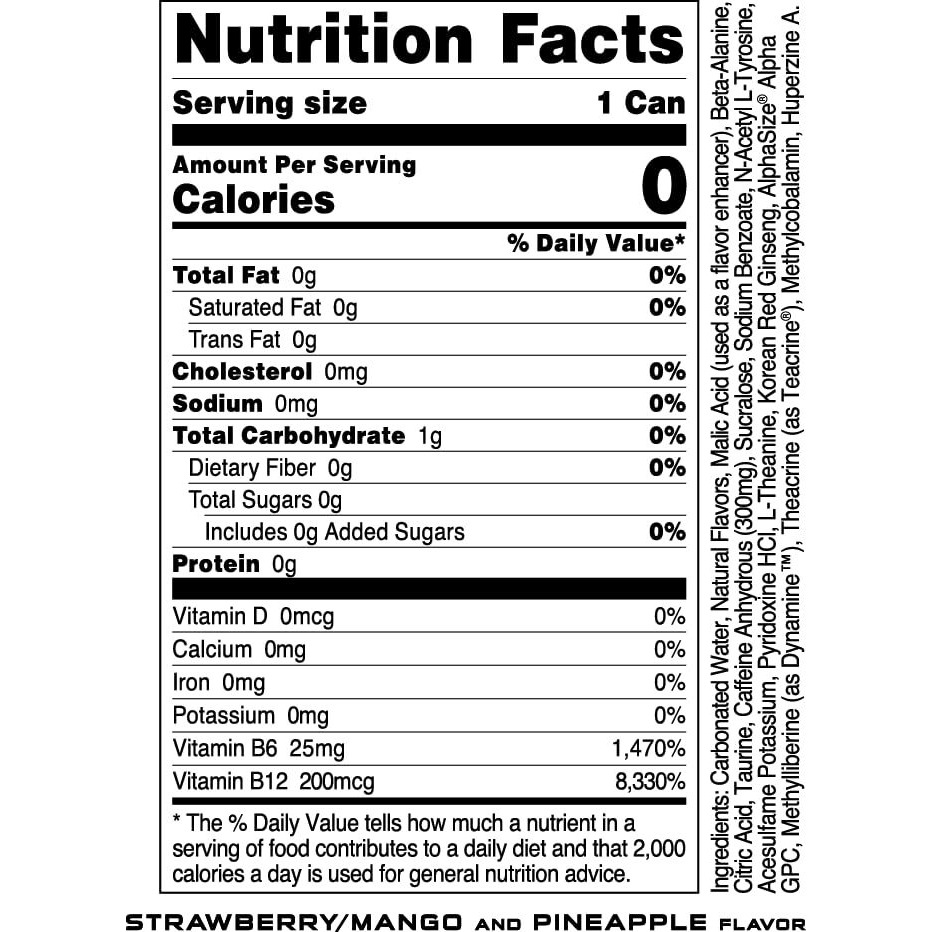 Bucked Up Energy Drink 300Mg (Miami) (12 Ct)