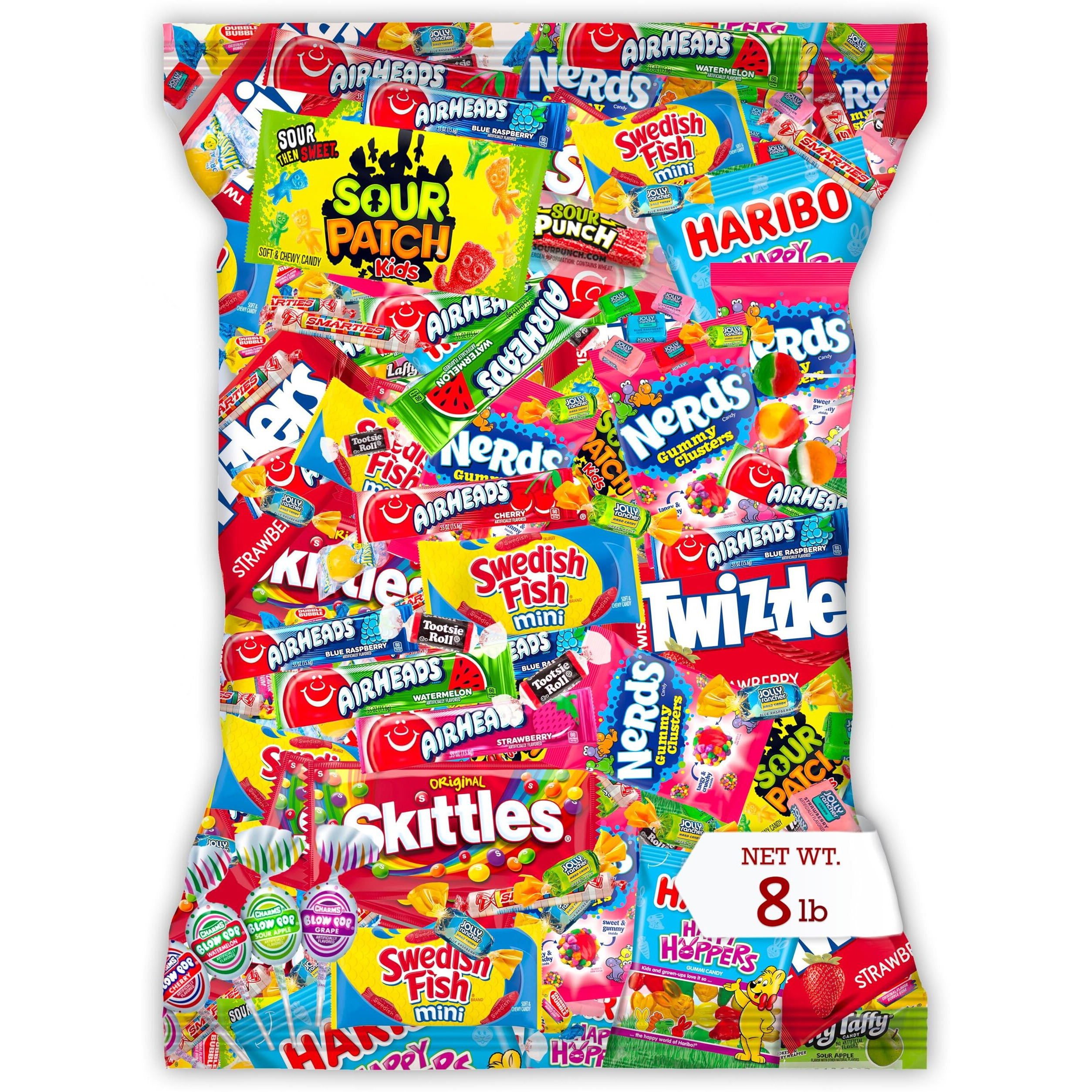 Bulk Candy Variety Pack - 8 Lb Candy - Candy Bulk Individually Wrapped Candy- Halloween Candies - Trick Or Treat Candies - Piata Filler Stuffers - Pinata Candy Stuffers - Candy Party Favors