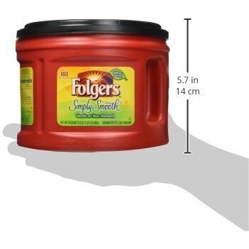Folgers Simply Smooth Ground Coffee, 23 Ounce Tubs (Pack Of 3)