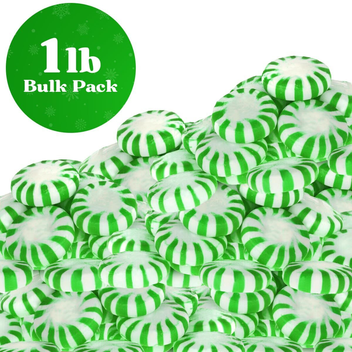 Starlight Spearmint Candy Individually Wrapped, Starlight Mints Bulk Individually Wrapped Spearmint Candy For Office, Hard Candy Starlight Mints For Cool Breath, (1 Pound)