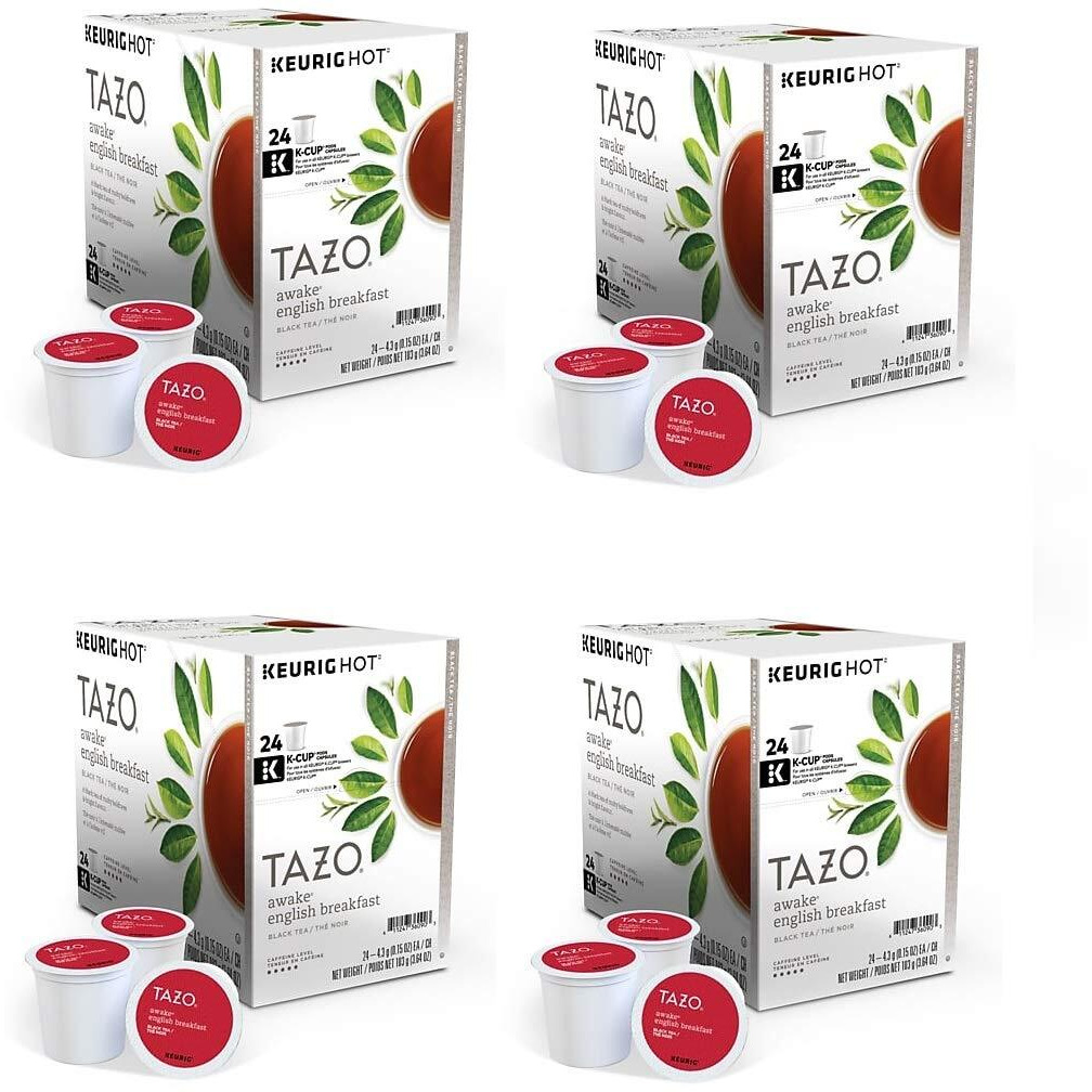 Tazo Awake English Breakfast Black Tea K-Cups, 96 Count