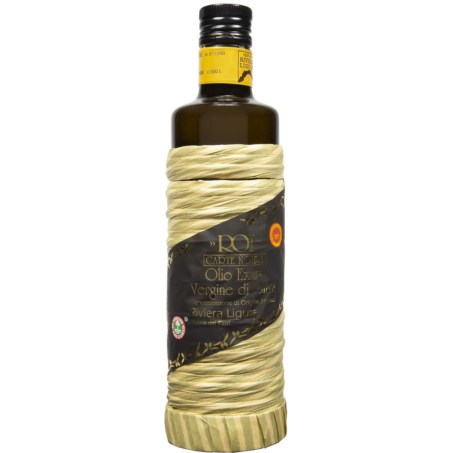 Roi Italian Extra Virgin Olive Oil - Made From Ligurian Taggiasca Oilves - High Polyphenol - Dop Certified - Fresh Cold Pressed In Italy - Low Acid - No Pesticides No Gmo - 16.9 Fl Oz 500Ml