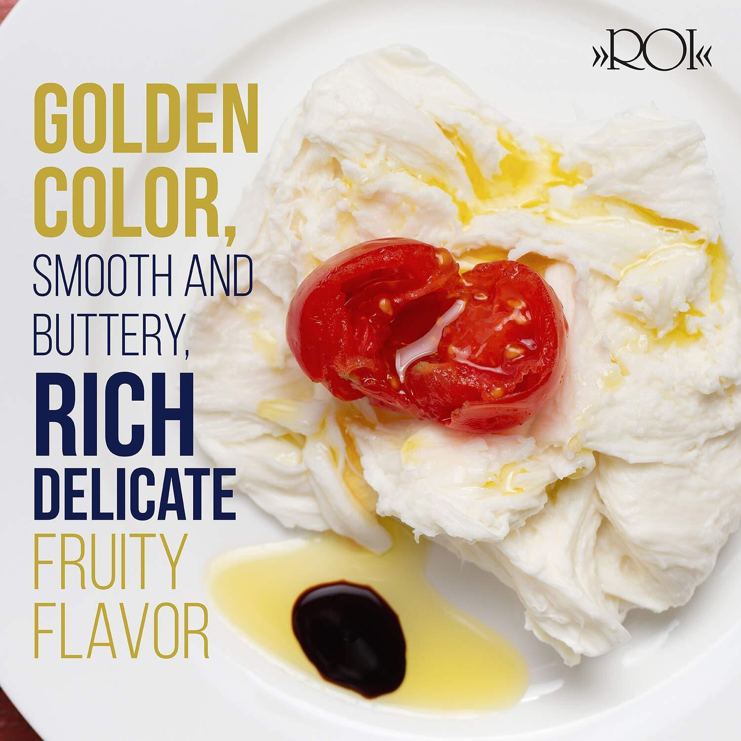 Roi Italian Extra Virgin Olive Oil - Made From Ligurian Taggiasca Oilves - High Polyphenol - Dop Certified - Fresh Cold Pressed In Italy - Low Acid - No Pesticides No Gmo - 16.9 Fl Oz 500Ml