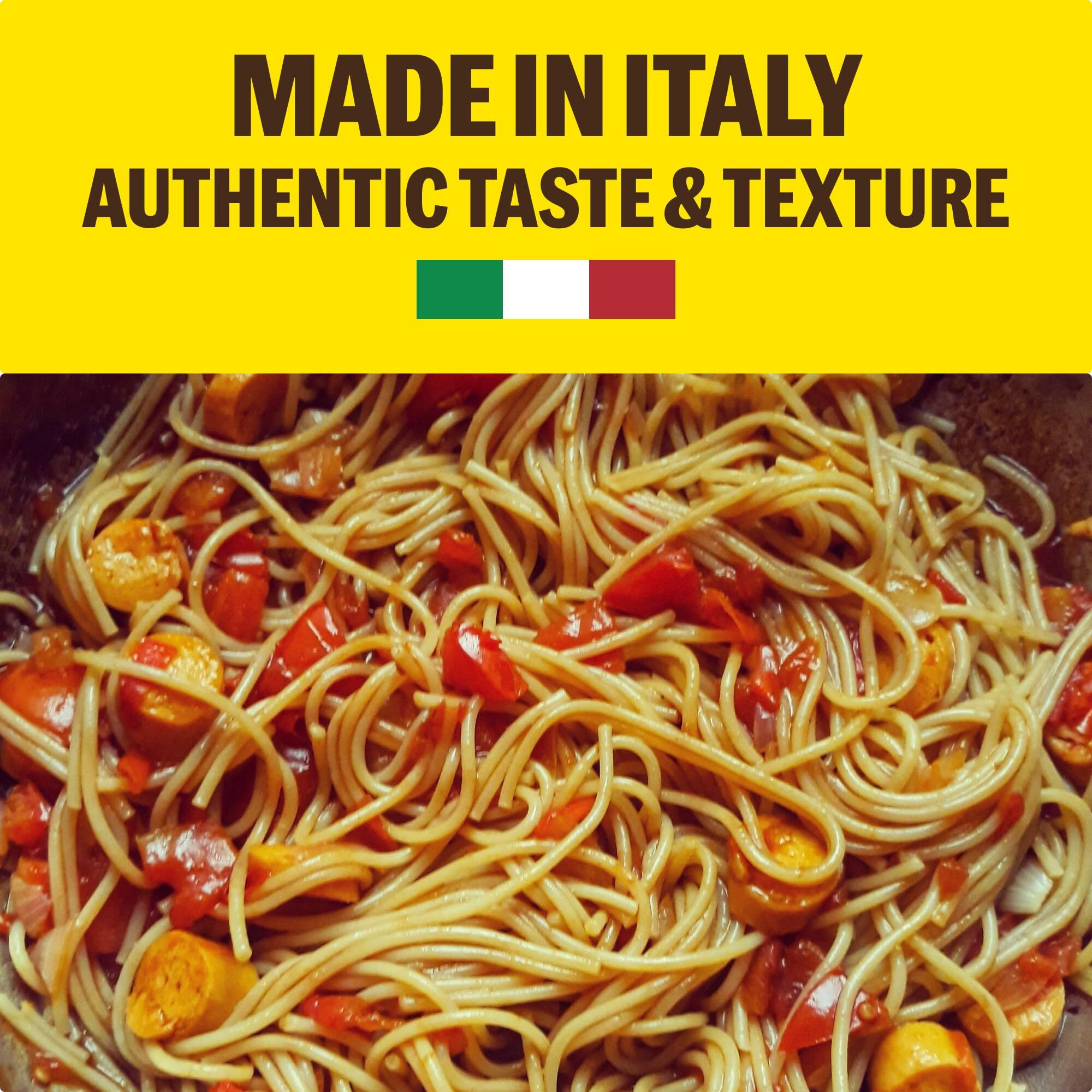 Brami Spaghetti Pasta | Low Carb | High Fiber | High Protein | Non-Gmo | Keto | Made In Italy | Dry Pasta | Semolina Pasta | Fortified With Heart Healthy Lupini Beans | 14.5Oz (Pack Of 3)