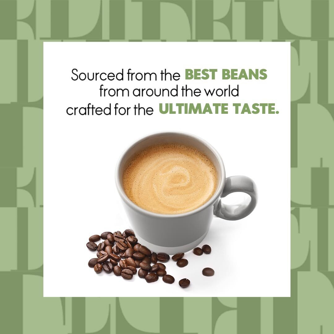 Elle Caf   Colombian K-Cup Coffee Pods - 72 Count - 100% Arabica Coffee, Flavor Medium Roast - Single-Serve Coffee Pods, Compatible With Keurig Coffee Machines