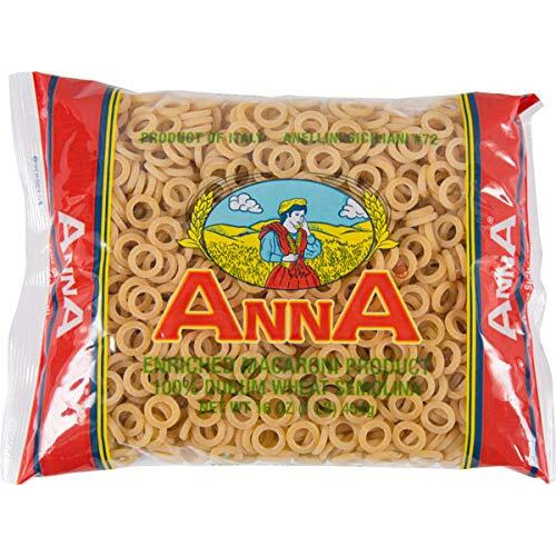 Anna - Italian Anellini Siciliani Pasta 72, (4)- 16 Oz. Pkgs.