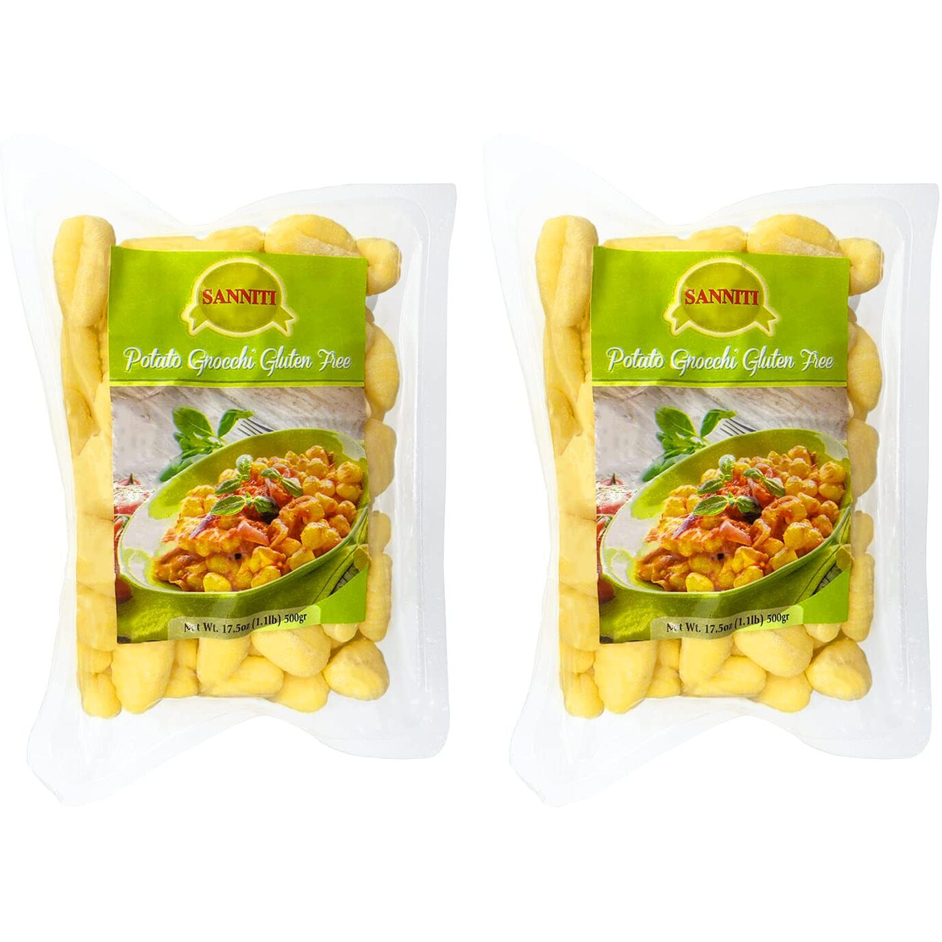 Sanniti Gluten Free Italian Pasta (Pack Of 2) (Potato Gnocchi, 17.5 Oz)