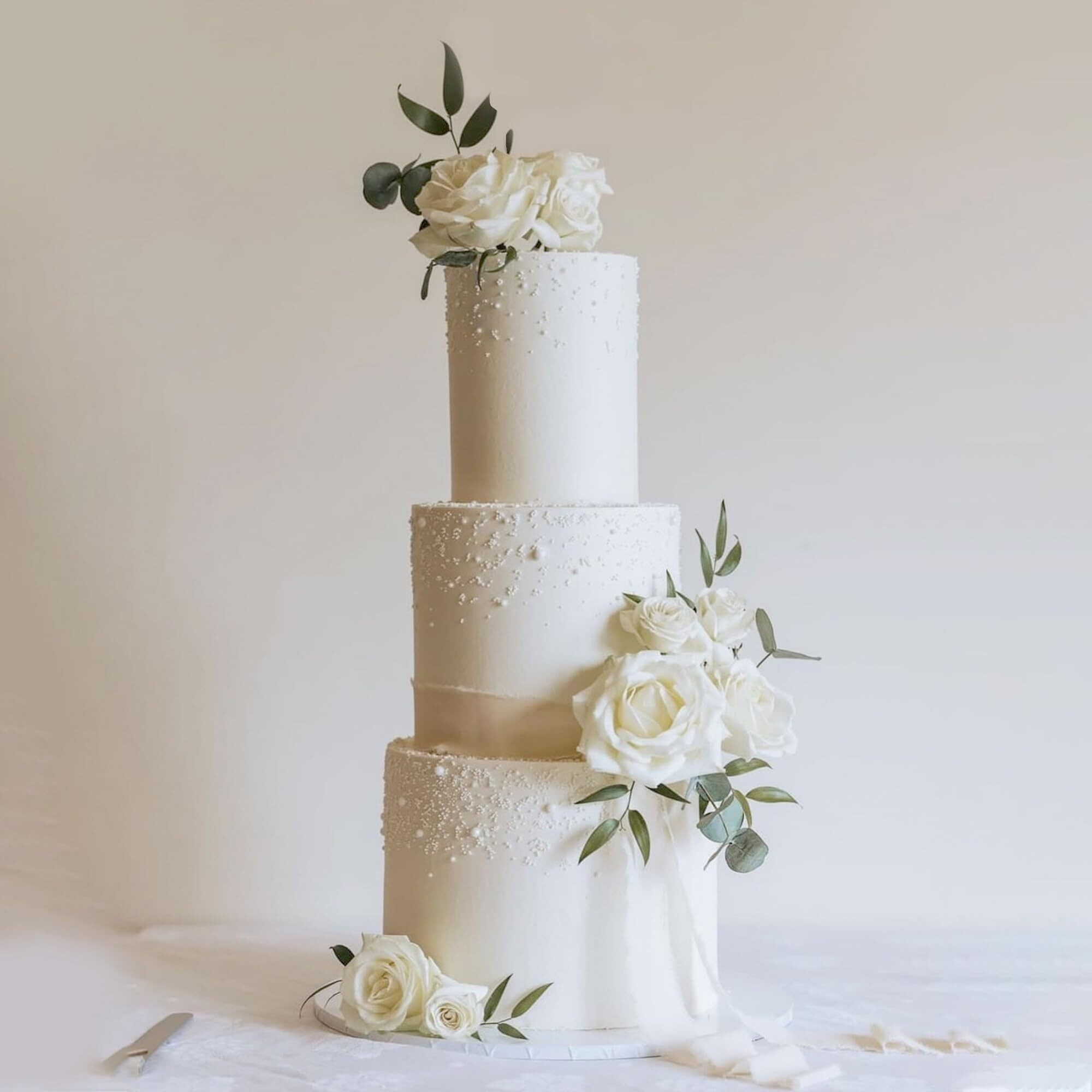 Flower Cake Toppers Boho Cake Toppers Artificial White Rose Eucalyptus Cake Decorations For Girl Women Birthday Baby Shower Wedding Valentine's Day Celebration Boho Party Supplies (Style 7)
