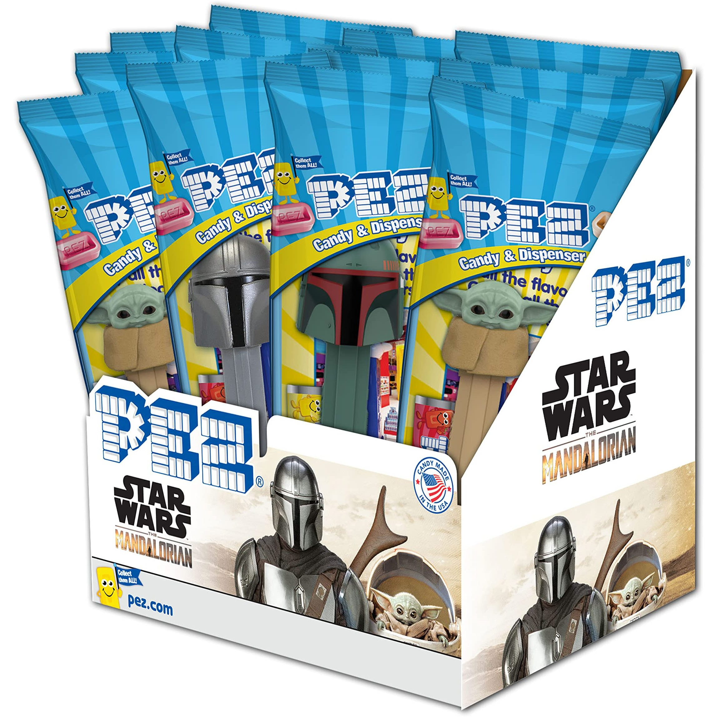 Pez Mandalorian, 0.58-Ounce Assorted Candy Dispensers (Pack Of 12)
