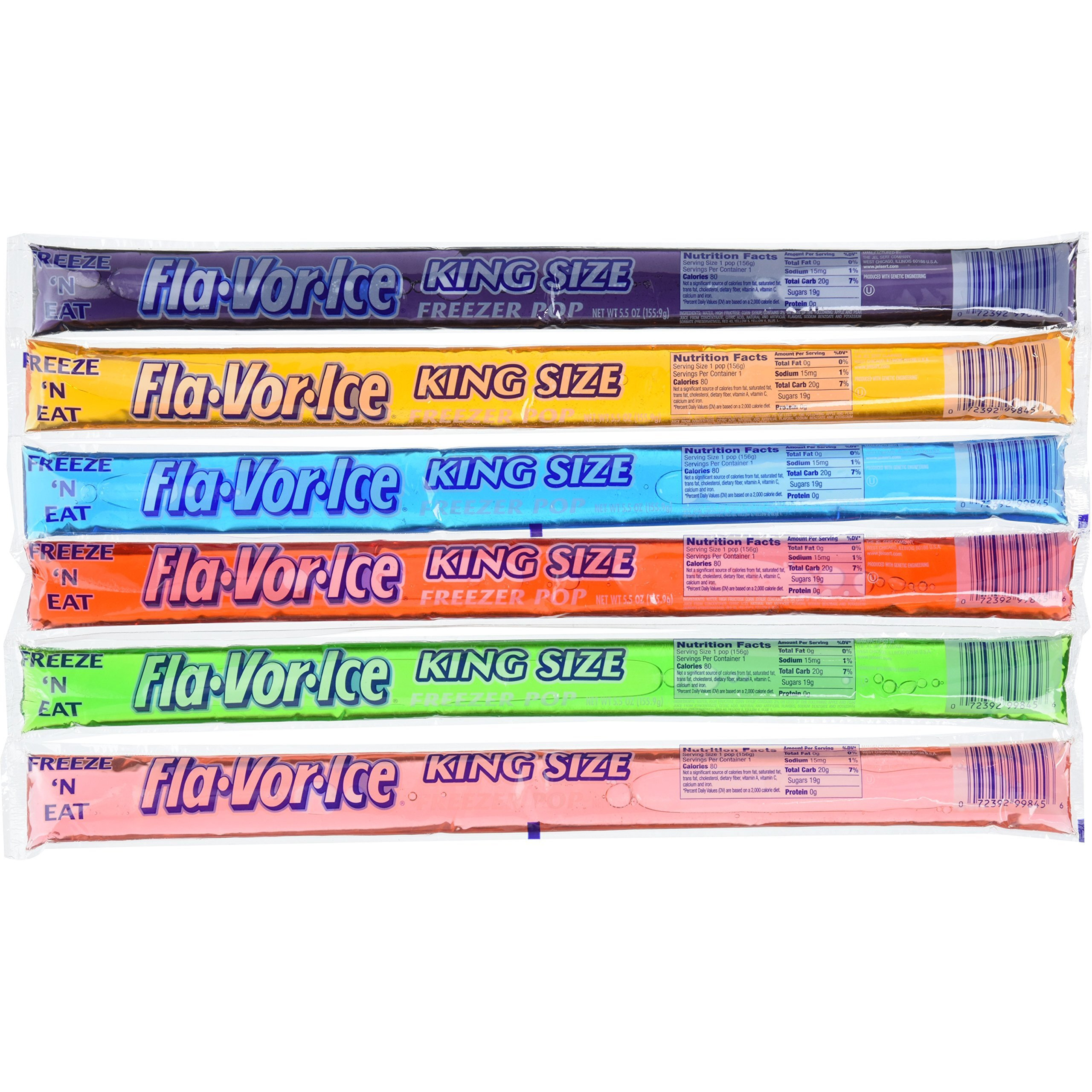 Fla-Vor-Ice Freeze Pops, 6 Assorted Flavors 45 X 5.5 Oz