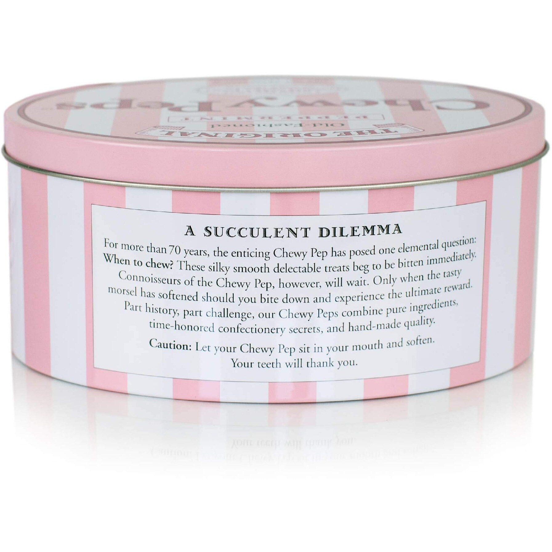 The Original Chewy Peps Peppermint Gift Tin, Handcrafted Premium Old-Fashioned Candy, Organic Non-Gmo Sustainable Ingredients, 13 Oz X 2, 1.6 Lbs (Pack Of 2)