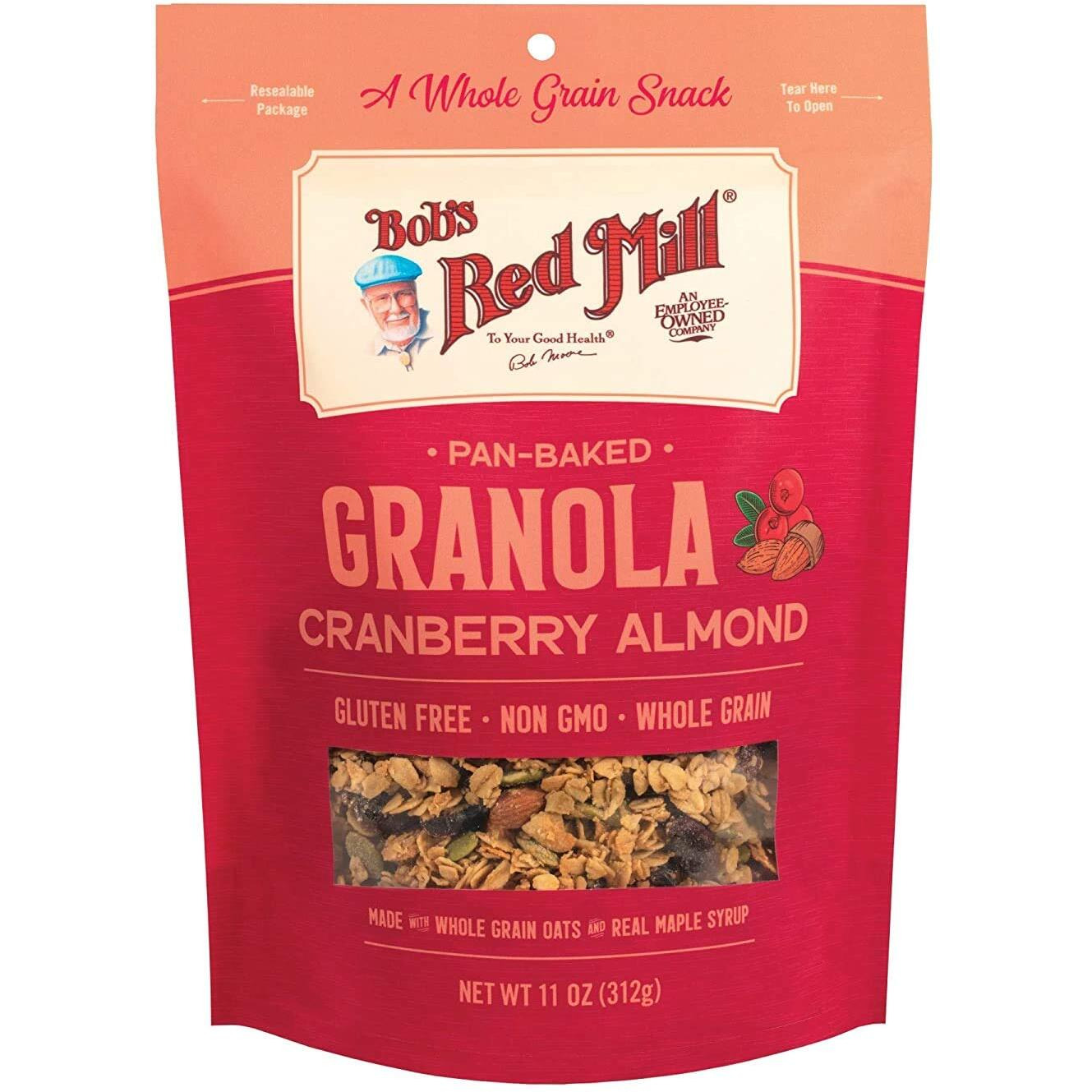 Bob's Red Mill Pan-Baked Granola Cranberry Almond, 11 Ounce (Pack Of 2)