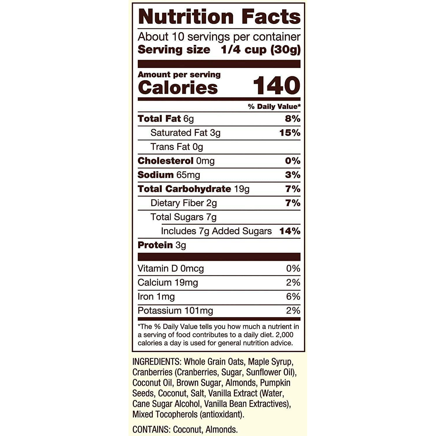 Bob's Red Mill Pan-Baked Granola Cranberry Almond, 11 Ounce (Pack Of 2)