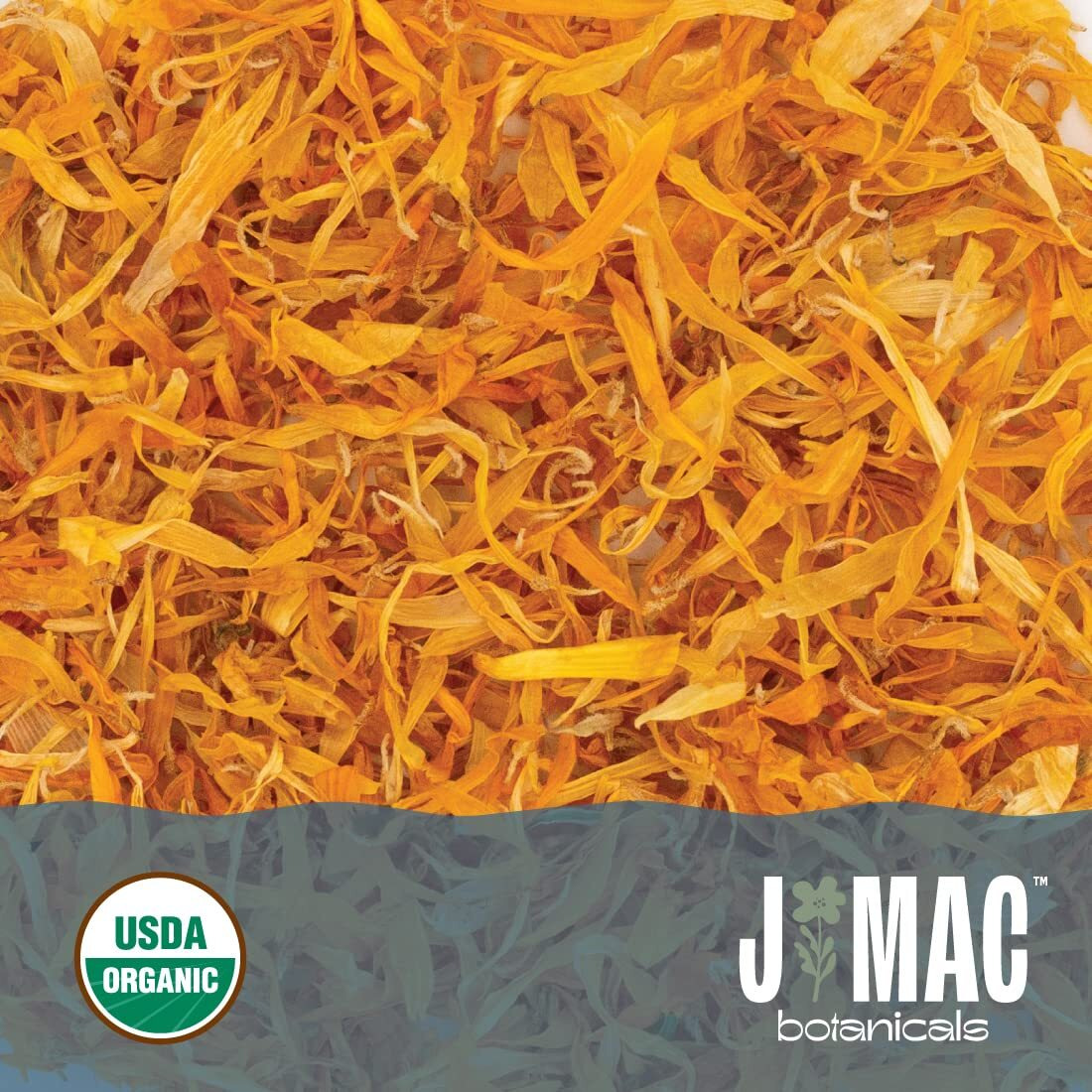 J Mac Botanicals, Organic Calendula Petals (4 Oz) Edible Dried Flowers Petals, Pairs Well With Edible Dried Rose Petal, Edible Flowers For Ice Cubes, Edible Flowers For Food, Beverages, Bath Bombs