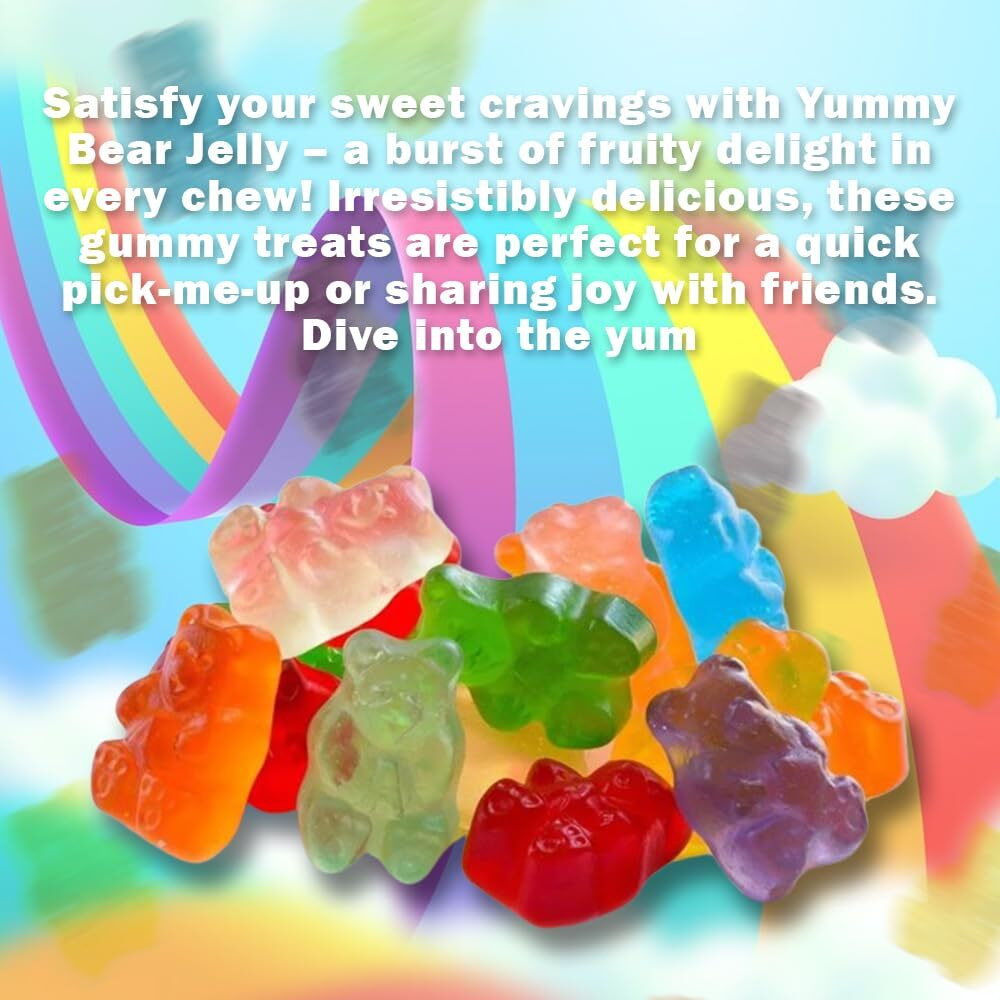 Halal Gummy Bears 5Lb Bag - Multi-Color Gummy Bears Bulk Candy - Stuffed With Sweet Gummies Candy - Tasty Candy Gummies & Candy Gift For All Occasions