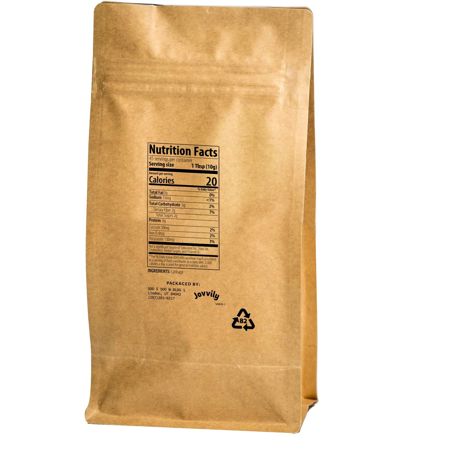 Jovvily Cabbage Powder - 1Lb - Dried Cabbage - Soups