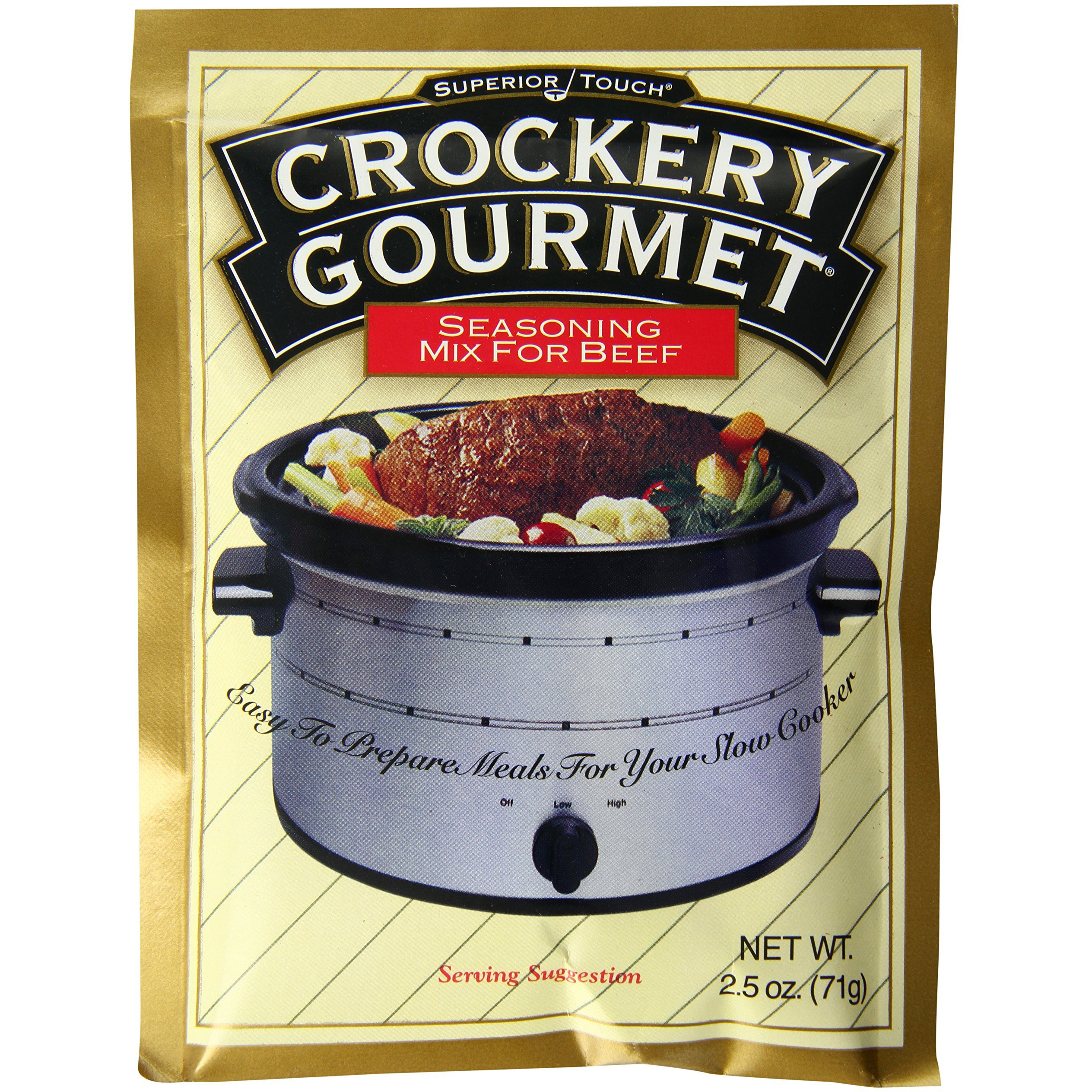 Crockery Gourmet Seasoning Mix For Beef, 2.5 Ounce (Pack Of 12)