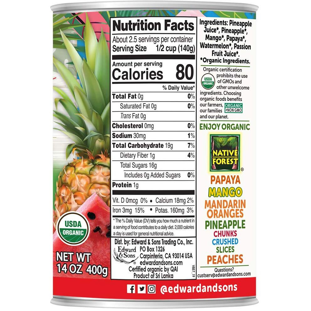 Native Forest Organic Tropical Fruit Salad, 14 Ounce Cans (Pack Of 6)