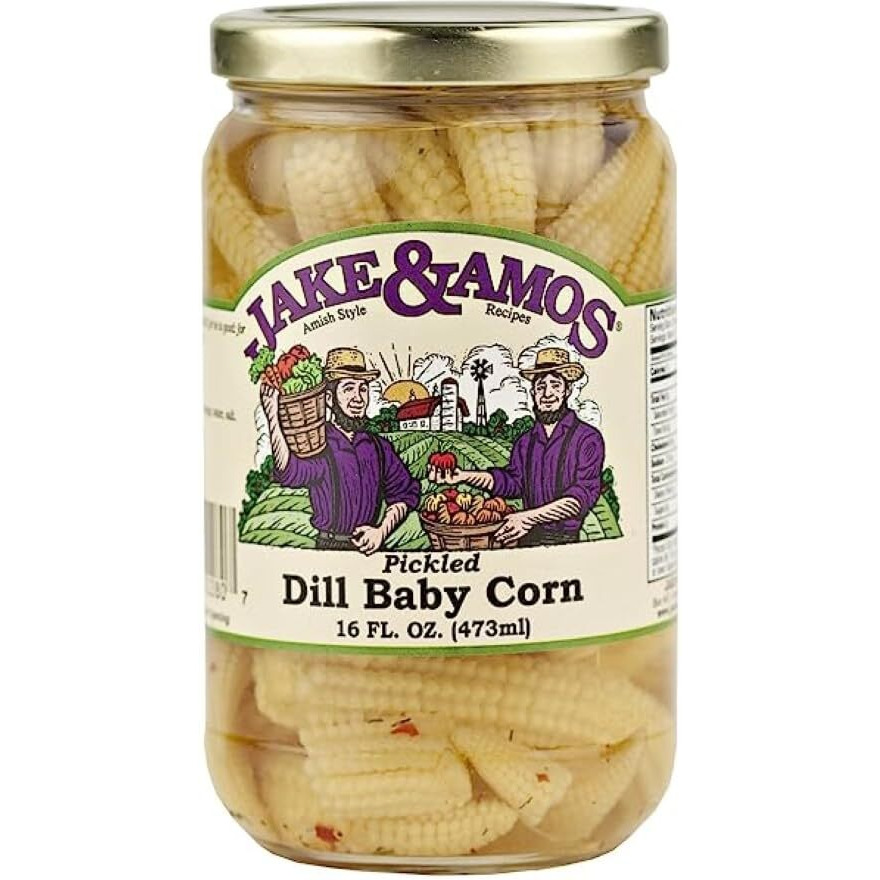 Jake & Amos Pickled Dill Baby Corn / 2 - 16 Oz. Jars