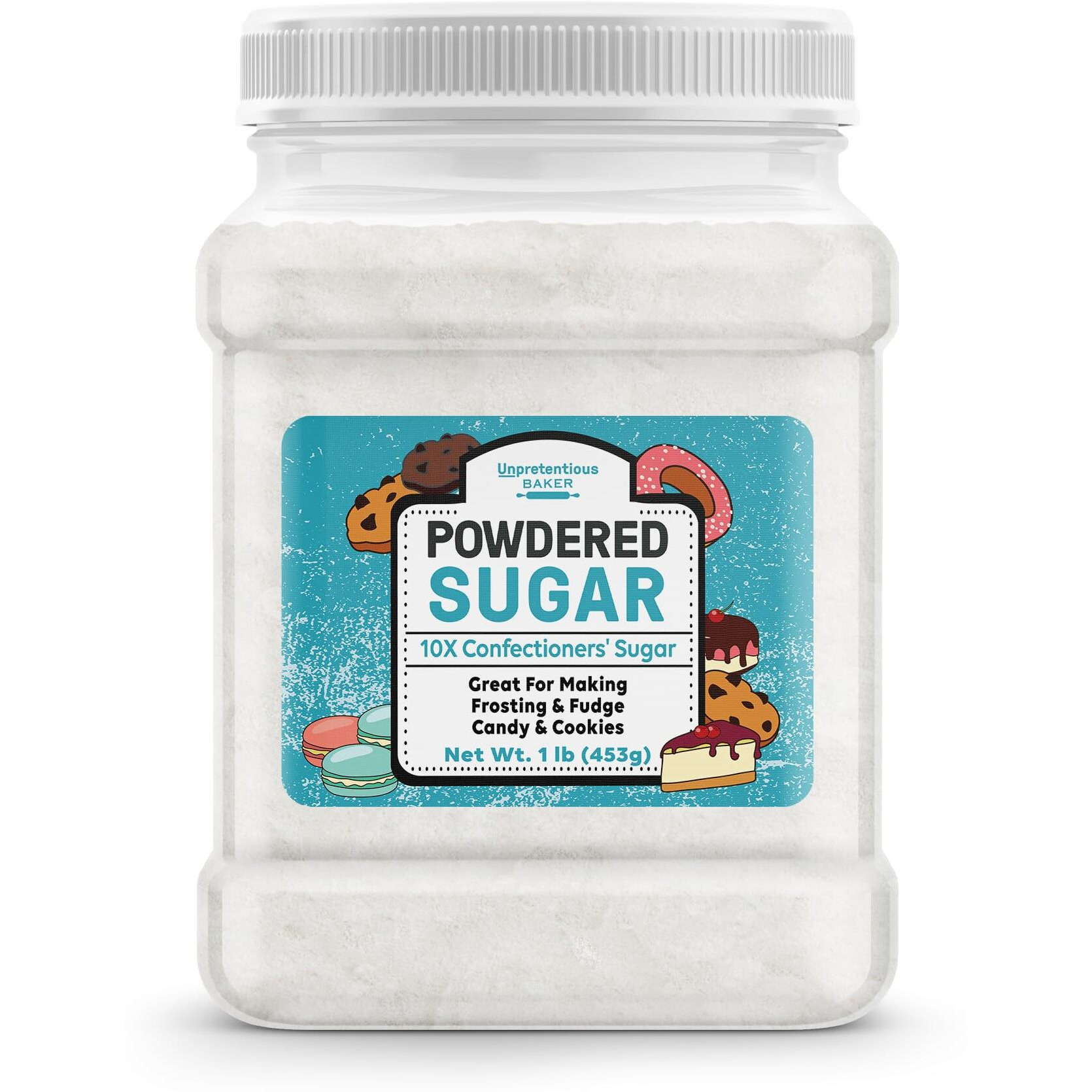 Unpretentious Powdered Sugar Confectioners Sugar, For Baking, Candy Making, Desserts (16 Ounce)