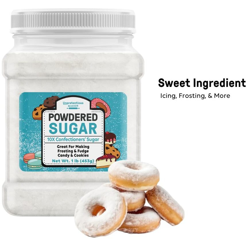 Unpretentious Powdered Sugar Confectioners Sugar, For Baking, Candy Making, Desserts (16 Ounce)