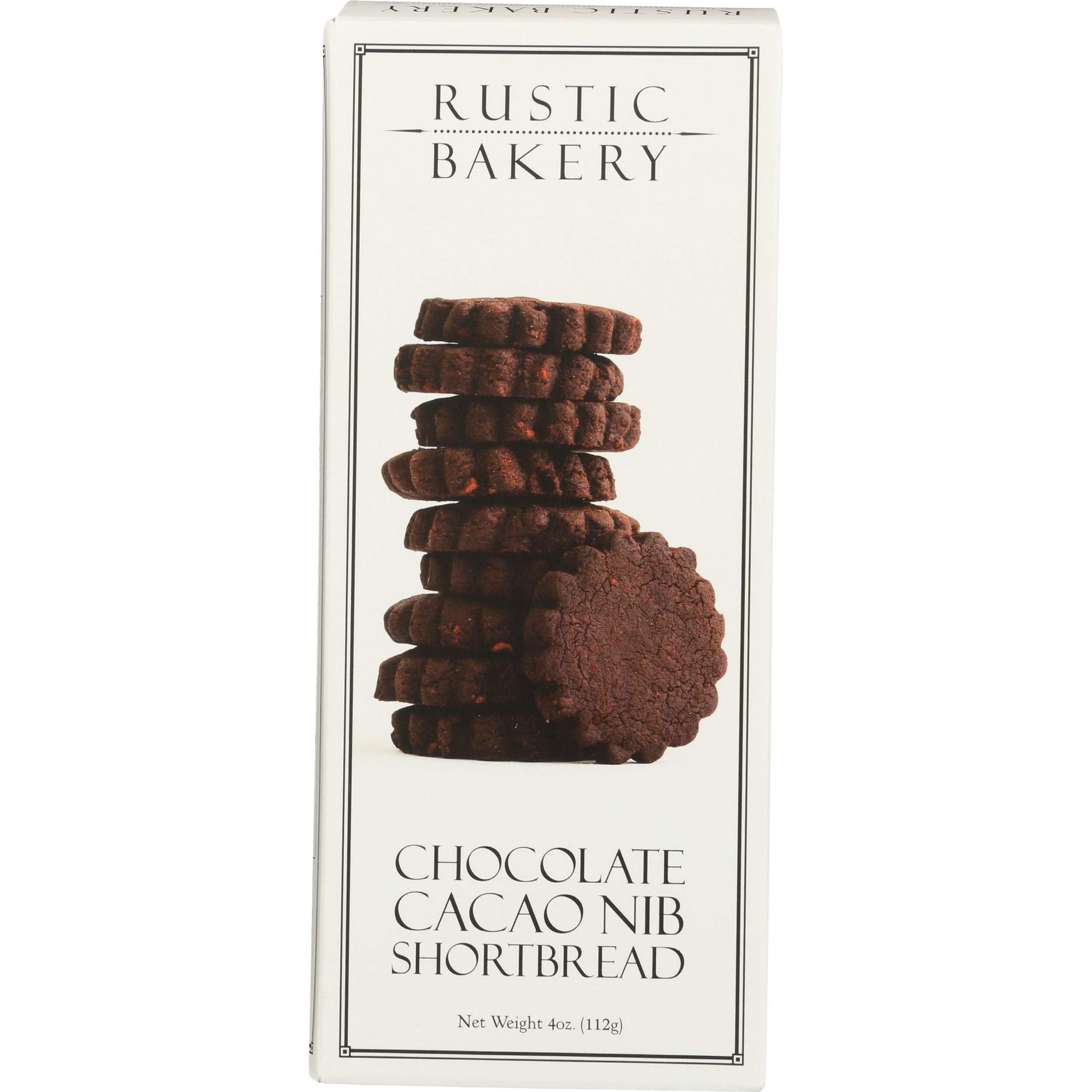 Rustic Bakery Cookies Shortbread Chocolate Cacao Nibs, 4 Oz