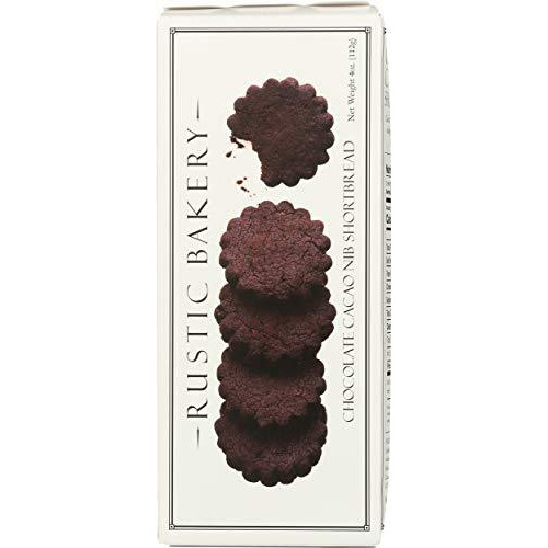 Rustic Bakery Cookies Shortbread Chocolate Cacao Nibs, 4 Oz