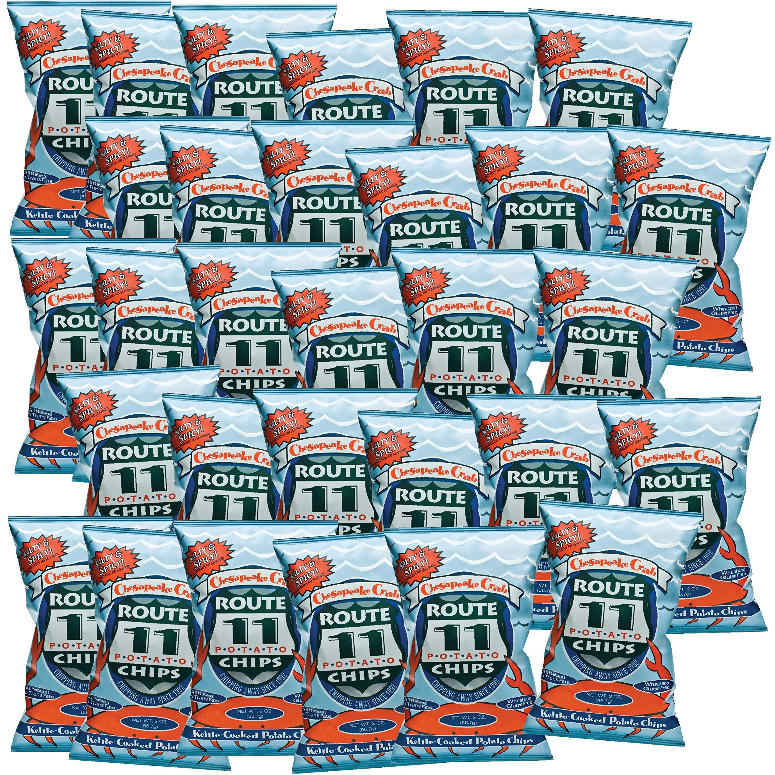 Route 11 Potato Chips  Chesapeake Crab (30 Bags (2 Oz Each))