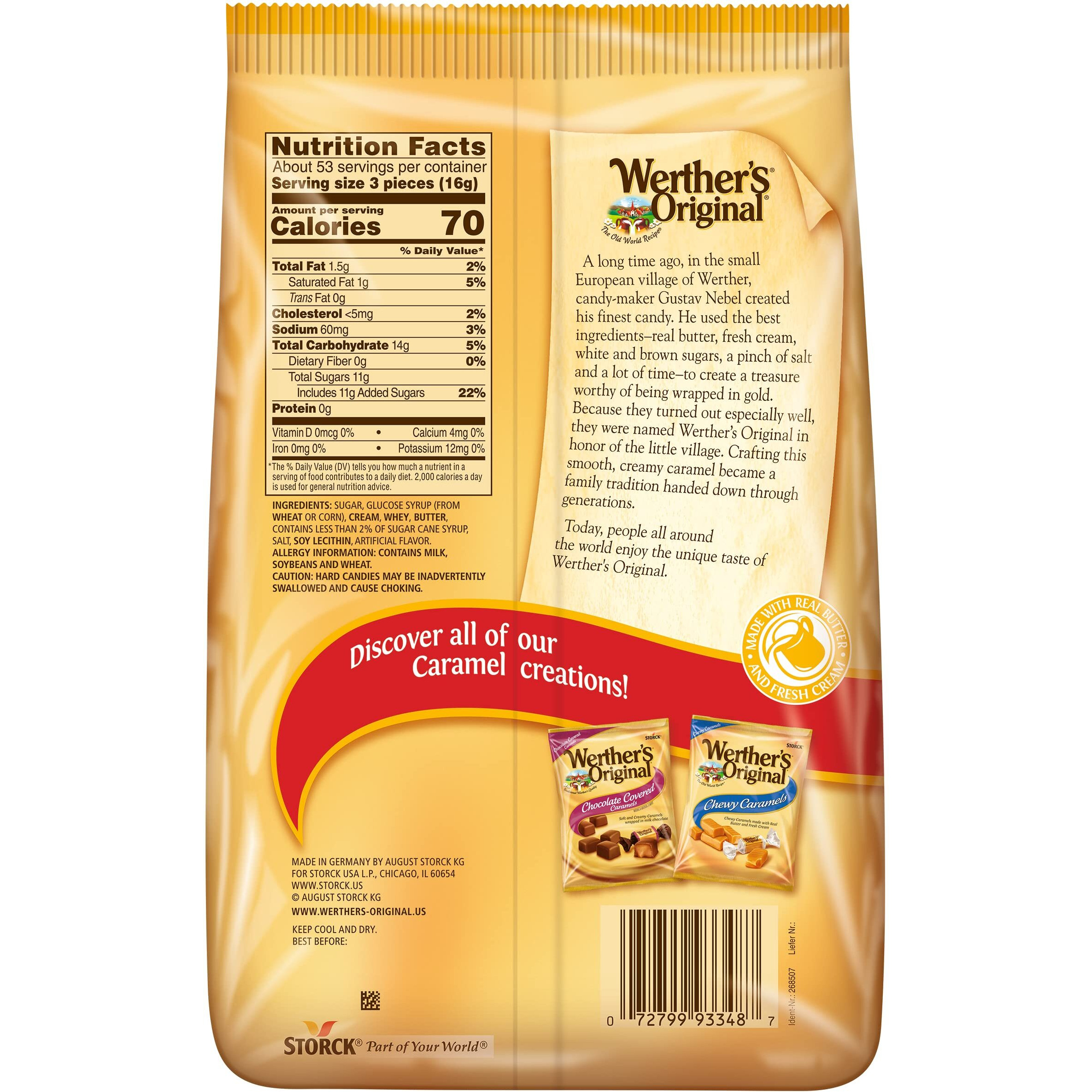 Werther's Original Caramel Hard Candies, 30Oz