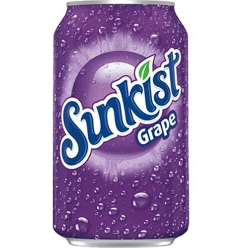 Sunkist Grape Soda, 12 Fl Oz Cans, 12 Pack