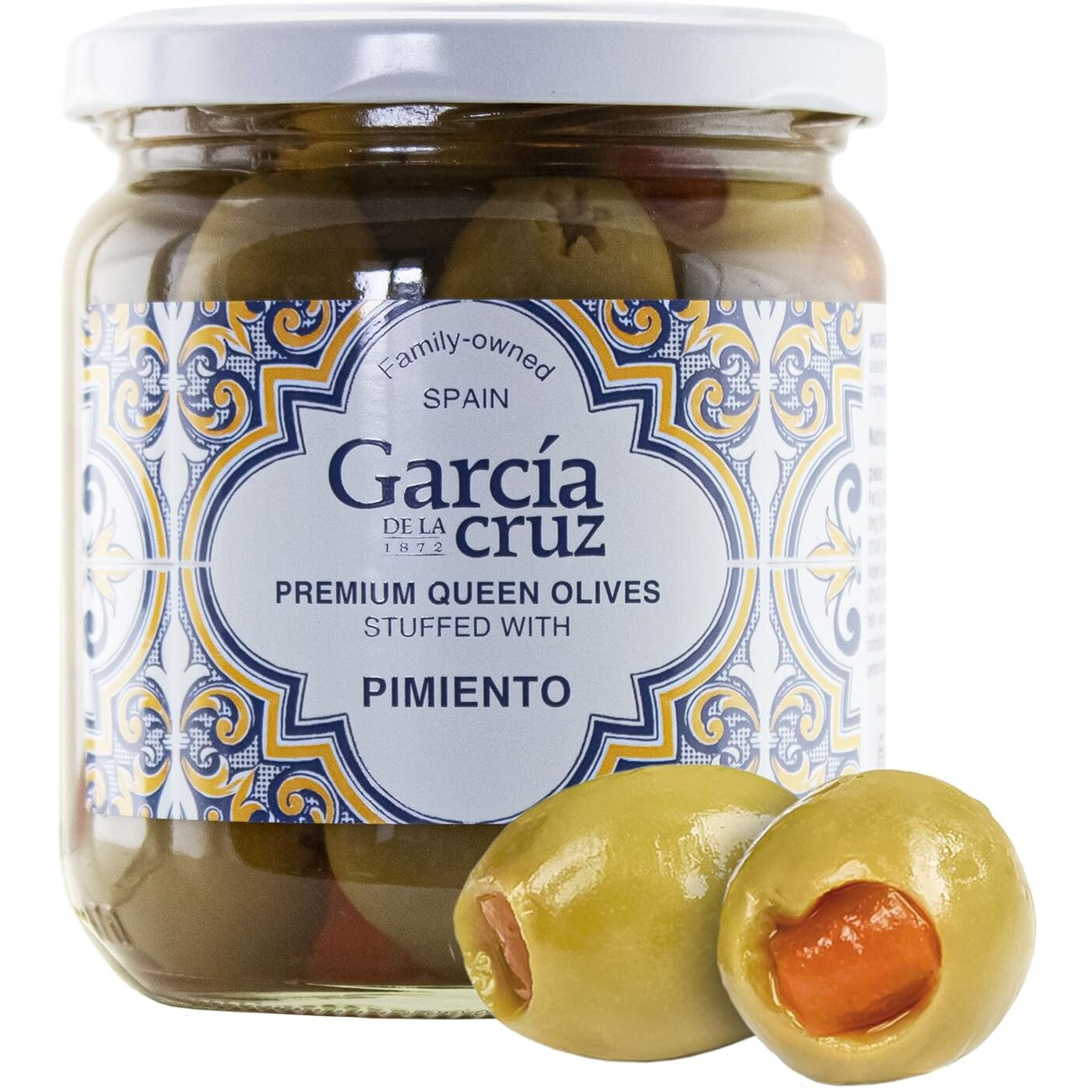 Pimiento Stuffed Olives, Garcia De La Cruz, 14 Oz
