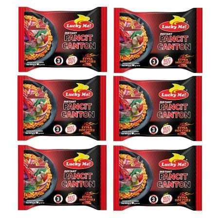 Lucky Me Pancit Canton Hot Chili Flavor, 6 Packs