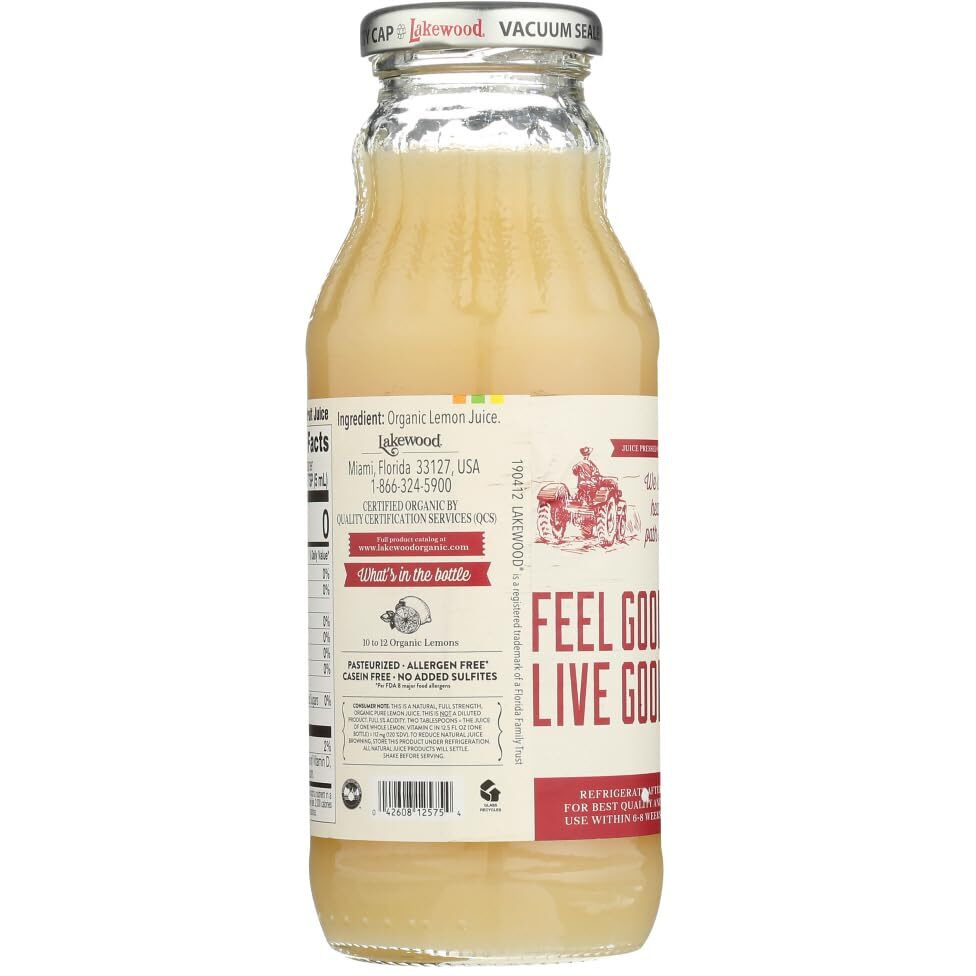 Lakewood Juice Lemon Pure Org, 12.5 Fo By Lakewood