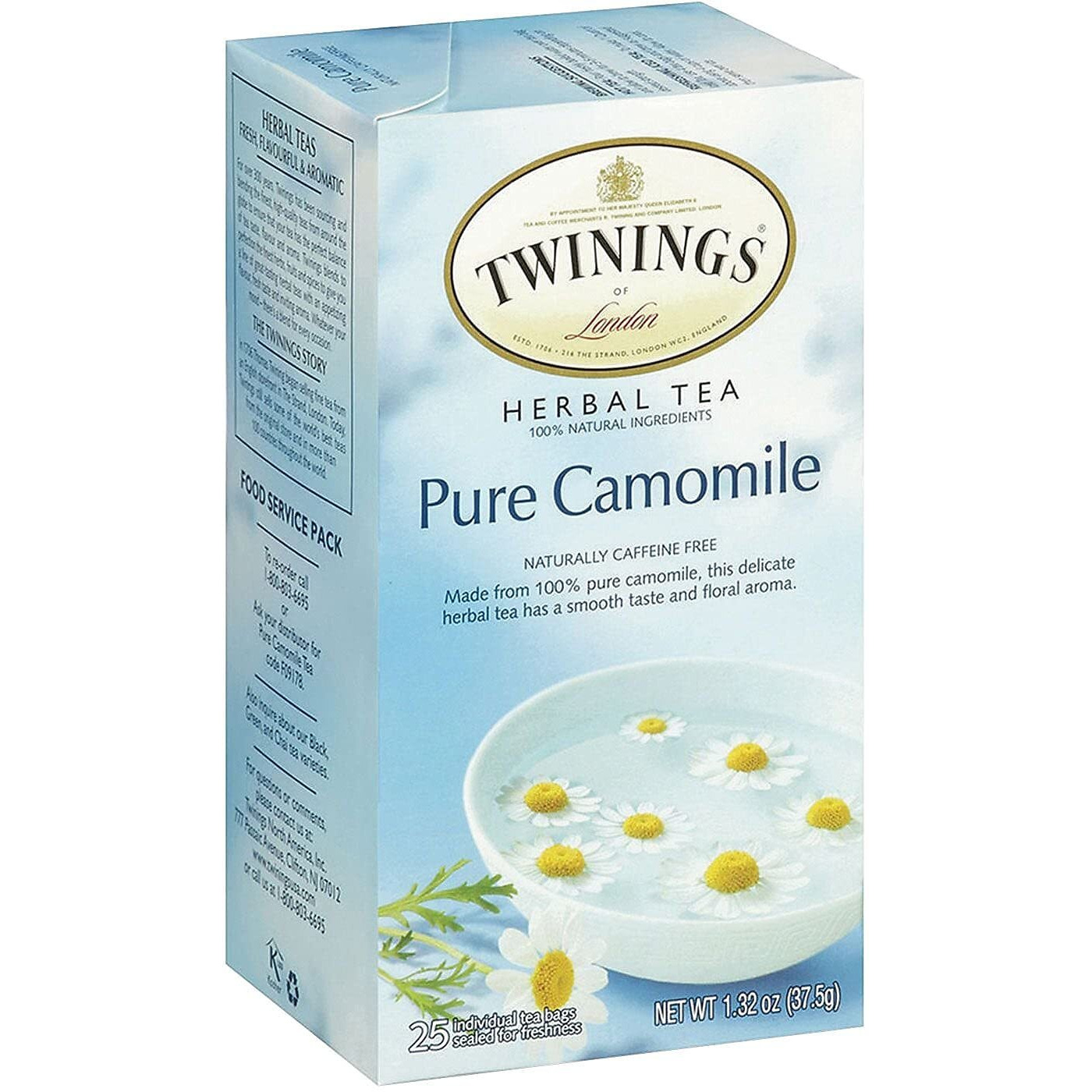 Twinings Of London Pure Camomile Herbal Tea Bags, 25 Count