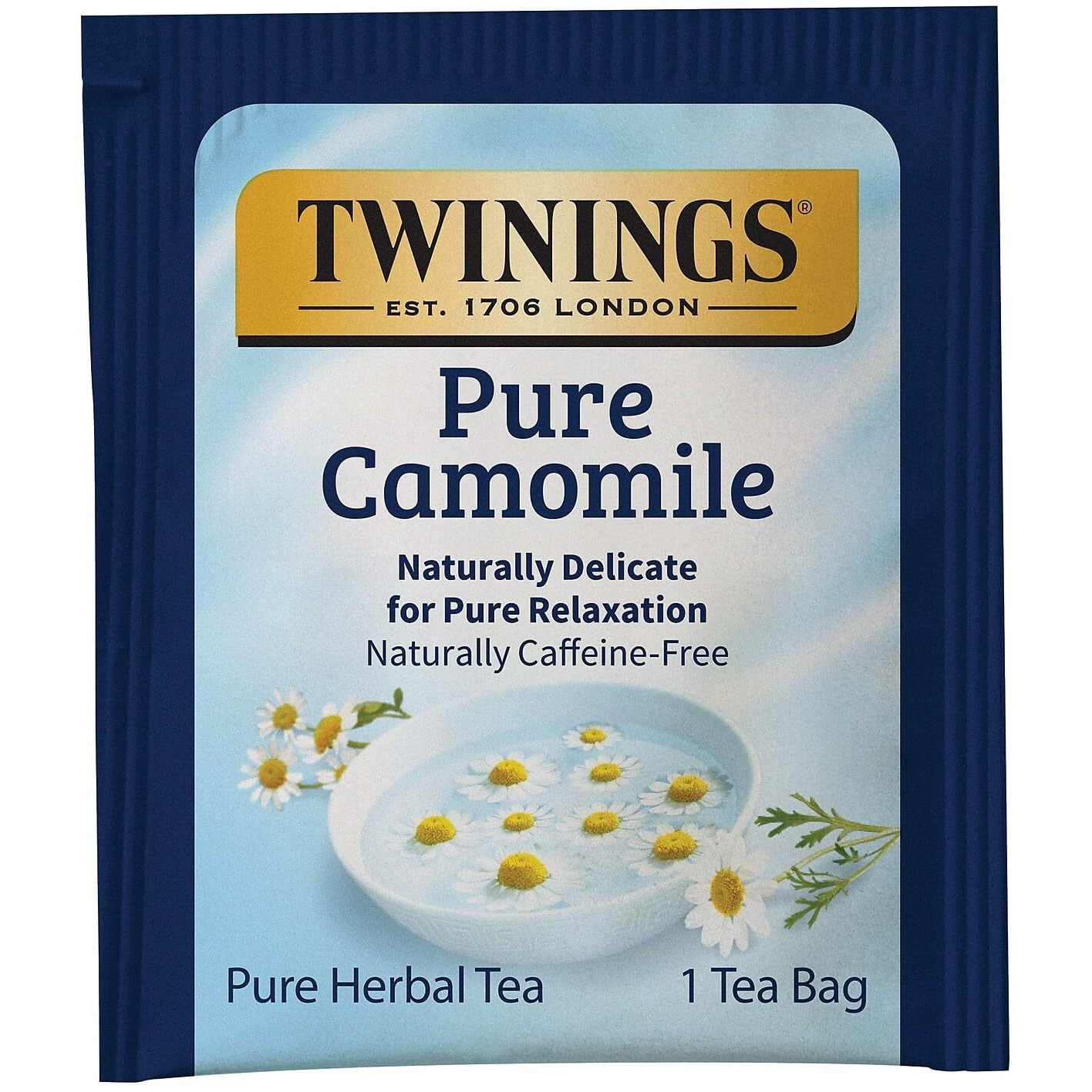 Twinings Of London Pure Camomile Herbal Tea Bags, 25 Count