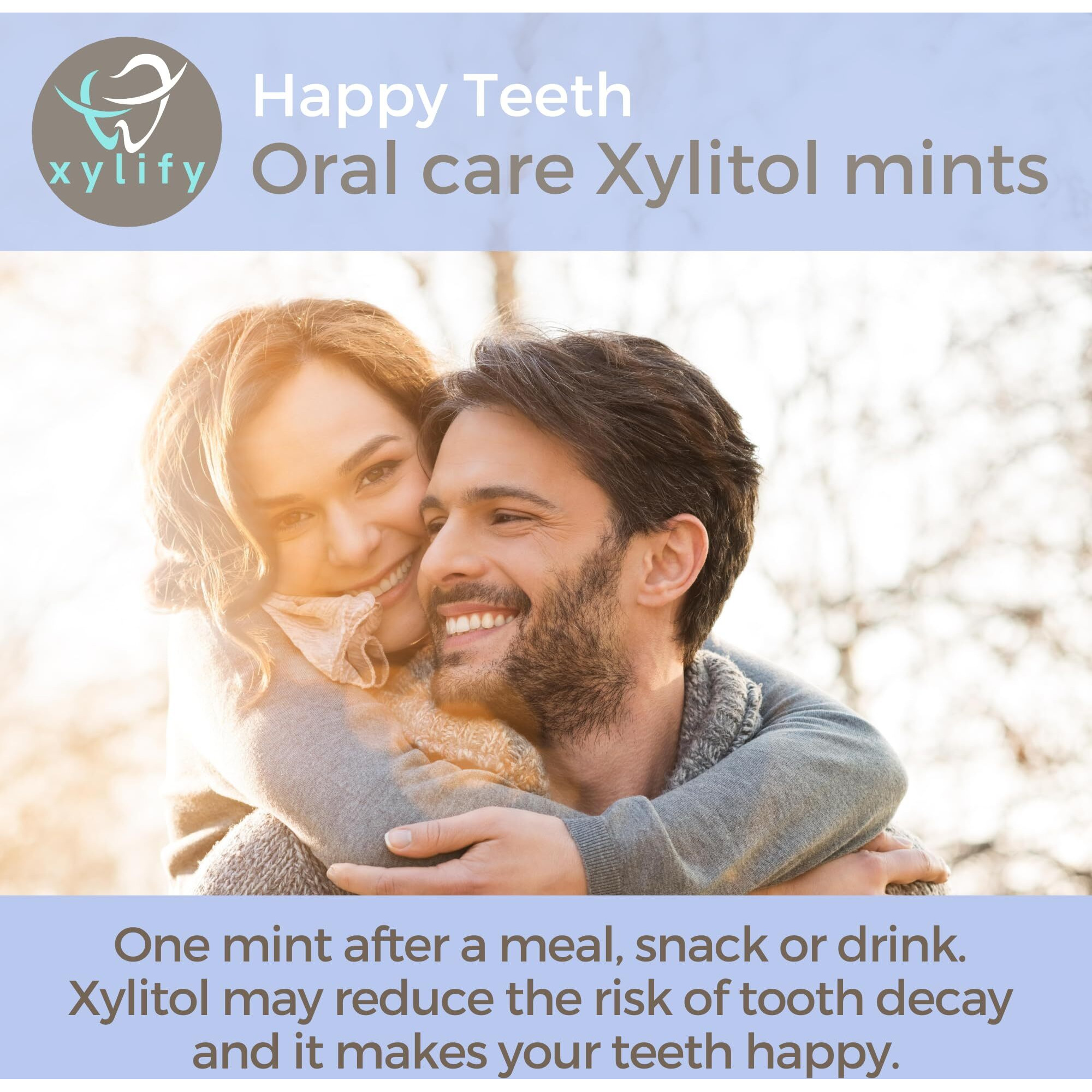 Xylitol Mints For Oral Care - Wild Berries Flavor, 100% Xylitol Sweetened, Sugar Free Candy, Happy Teeth Dental Mints From Finland. 5Oz - 245 Mints