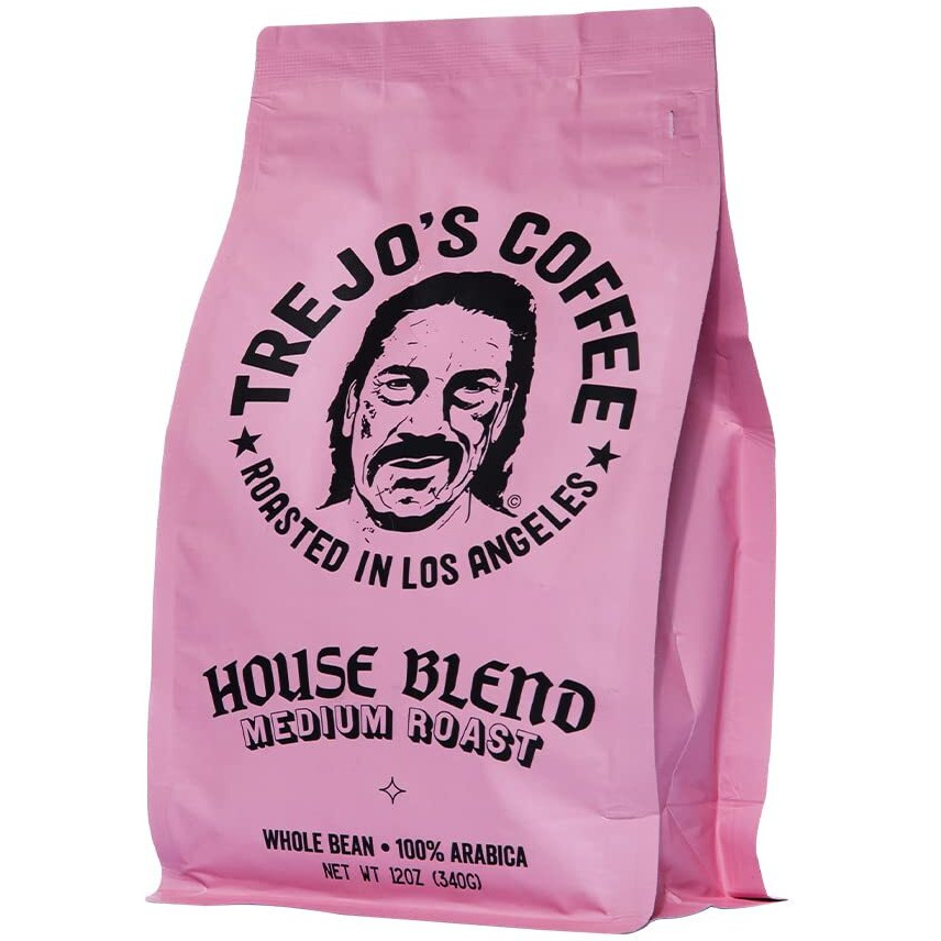 Trejo's Coffee House Blend Medium Roast Whole Bean Coffee, 12 Ounce Bag, 100% Arabica