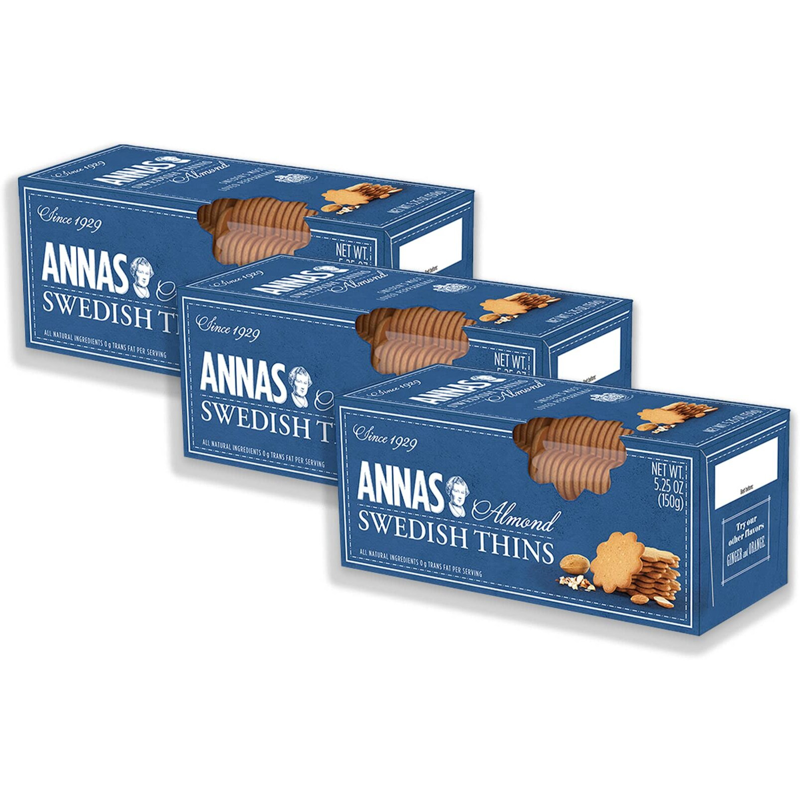 Anna's Swedish Thins Almond -- 5.25 Oz (Pack Of 3)