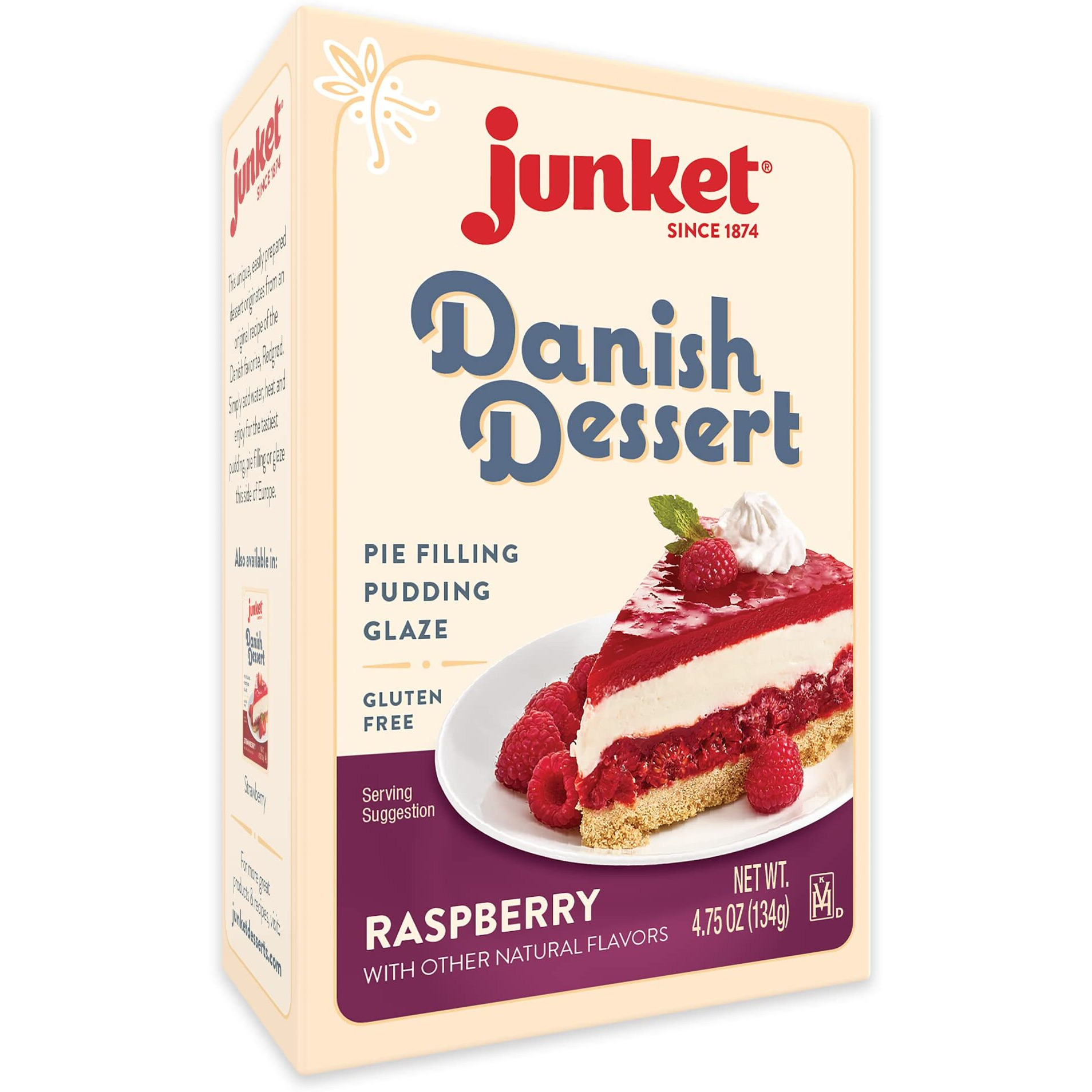 Junket Danish Dessert Raspberry, 4.75 Ounce (Pack Of 1) Pie Filling, Puddings And Glazes