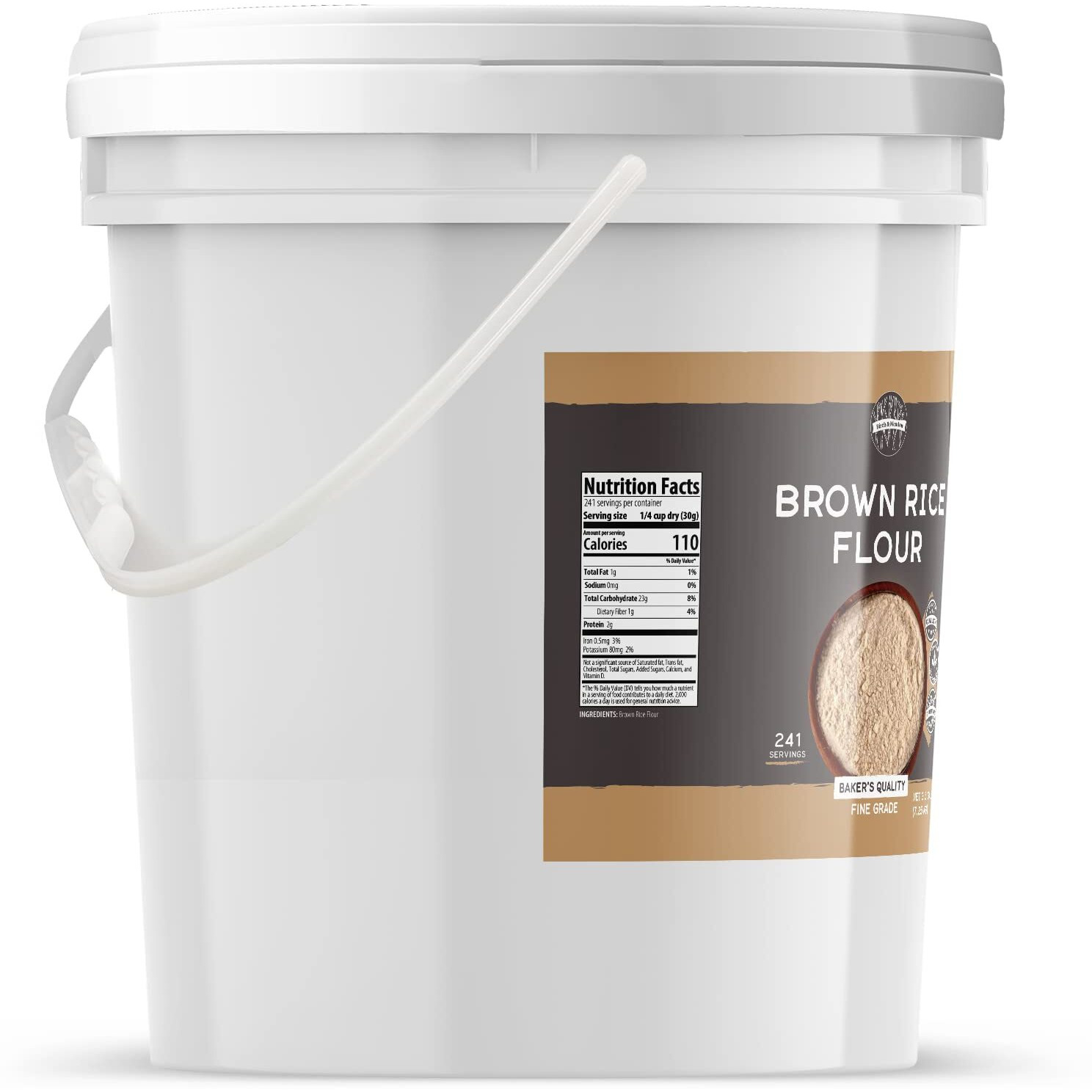 Birch & Meadow 3.5 Gallons, Brown Rice Flour, Gluten-Free, Non-Gmo