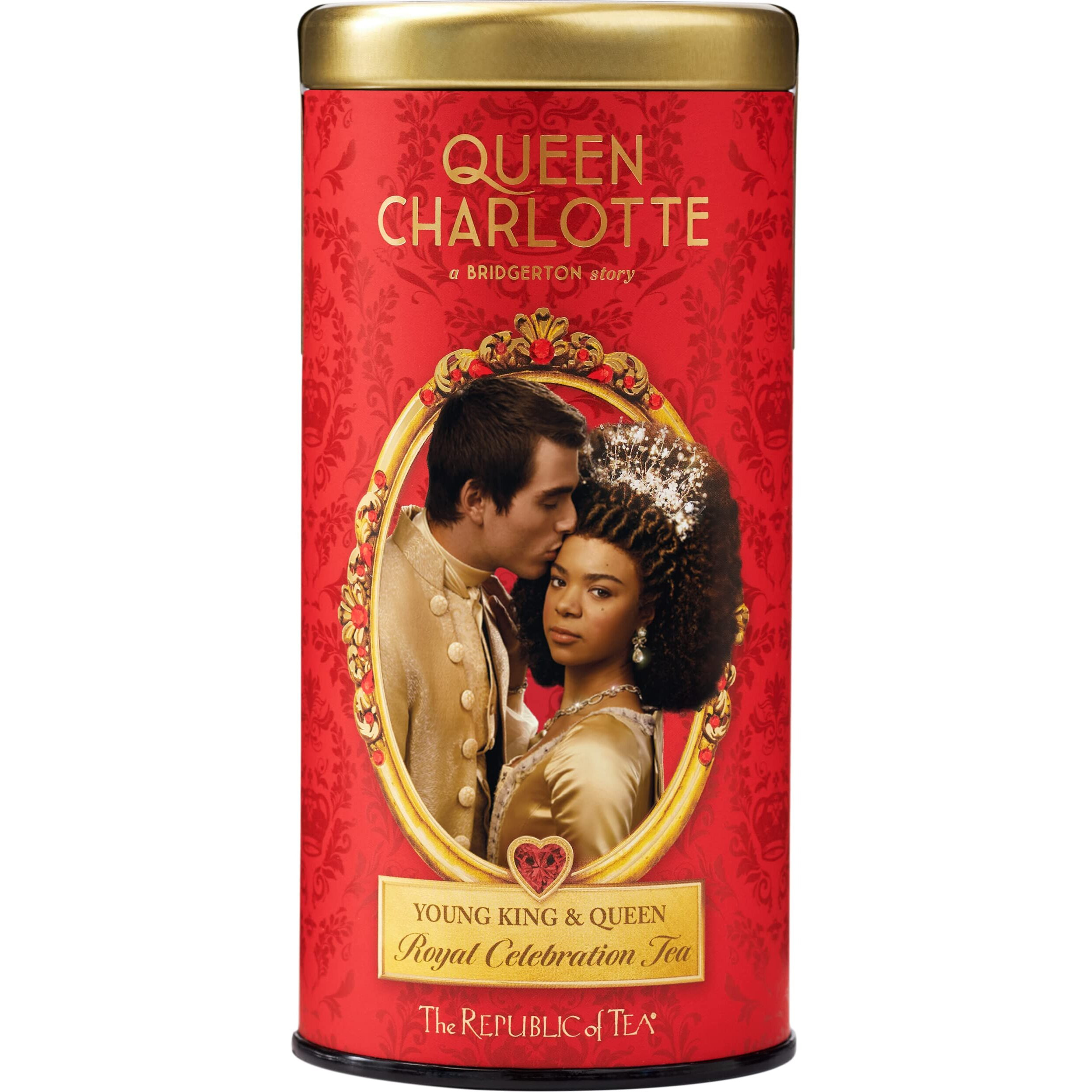 The Republic Of Tea - Young King And Queen Royal Celebration Black Tea, 36 Tea Bags, Caffeinated Black Tea Inspired By Queen Charlotte A Bridgerton Story