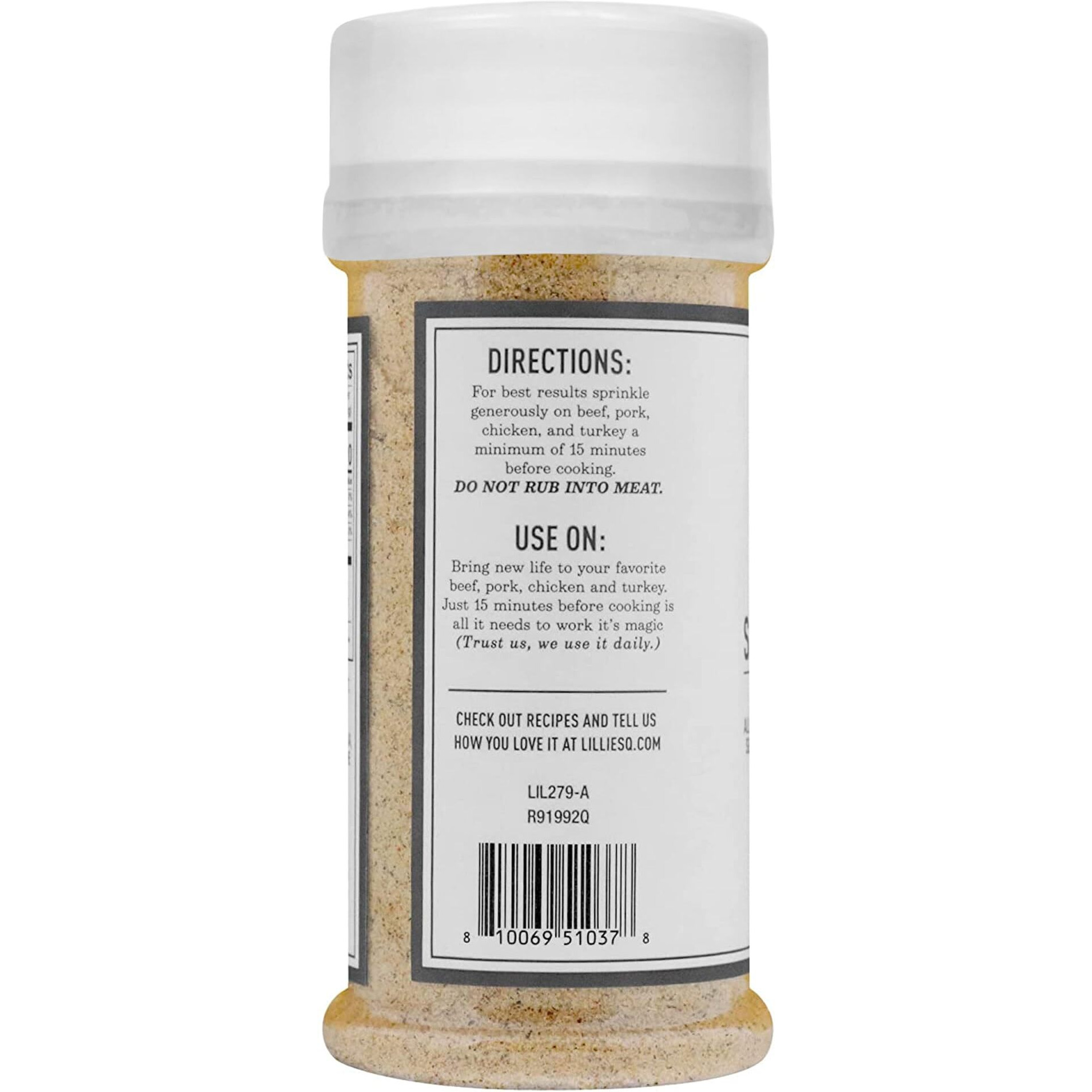 Lillies Q - Q-Rub Bbq Rub, Salt-Based Bbq Rub, All-Purpose Barbeque Rub, Garlic & Black Pepper, Perfect Barbeque Seasoning For Beef, Pork, Chicken, & Turkey (7.9 Oz, 2-Pack)