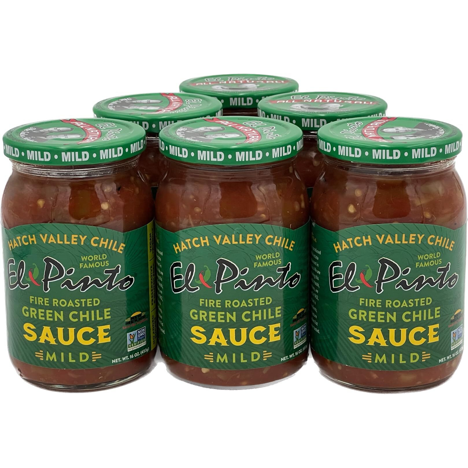 El Pinto Green Chile Sauce, Mild, 16 Ounce (Pack Of 6)