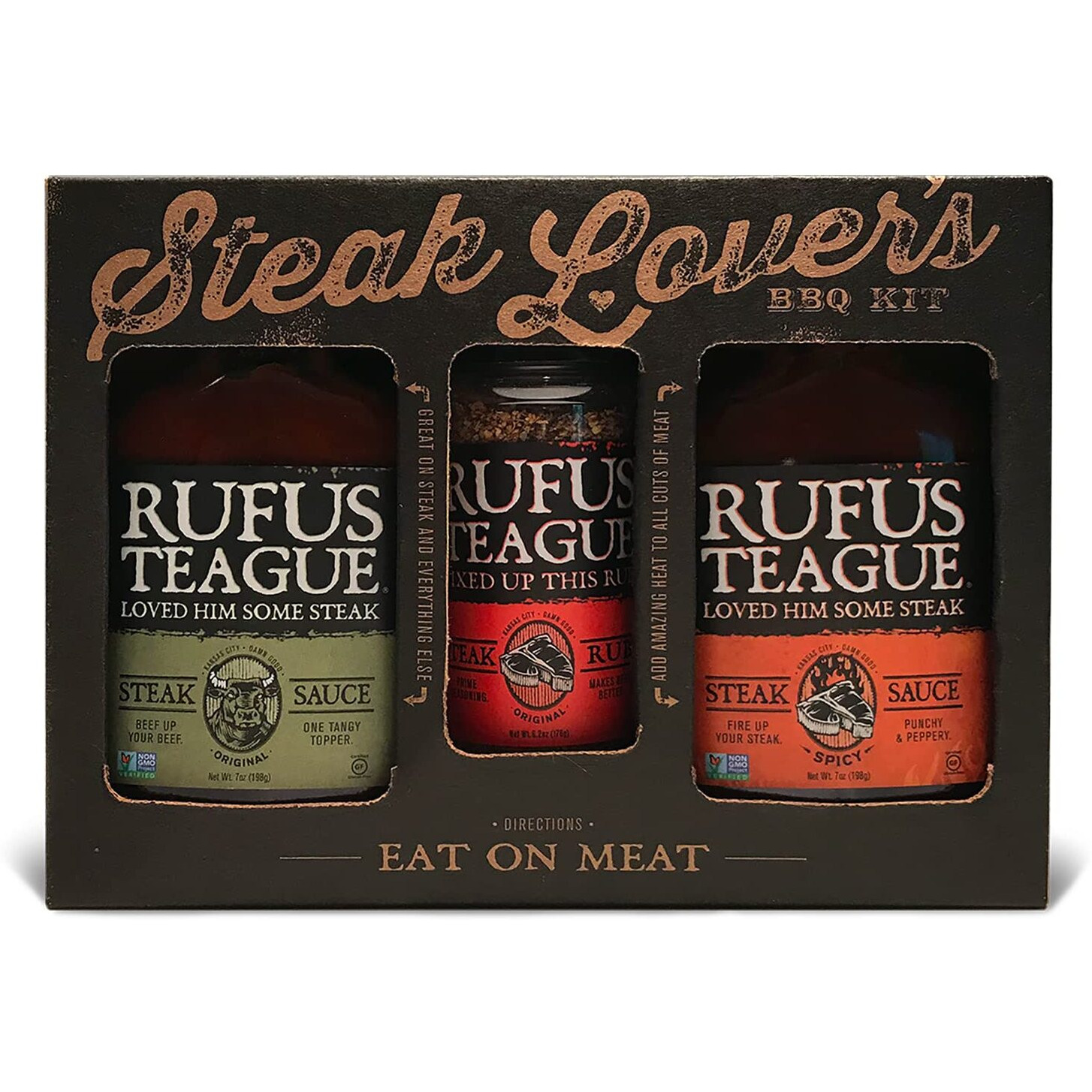 Rufus Teague - Steak Lover's Kit 2 Premium Steak Sauces & 1 Dry Rub