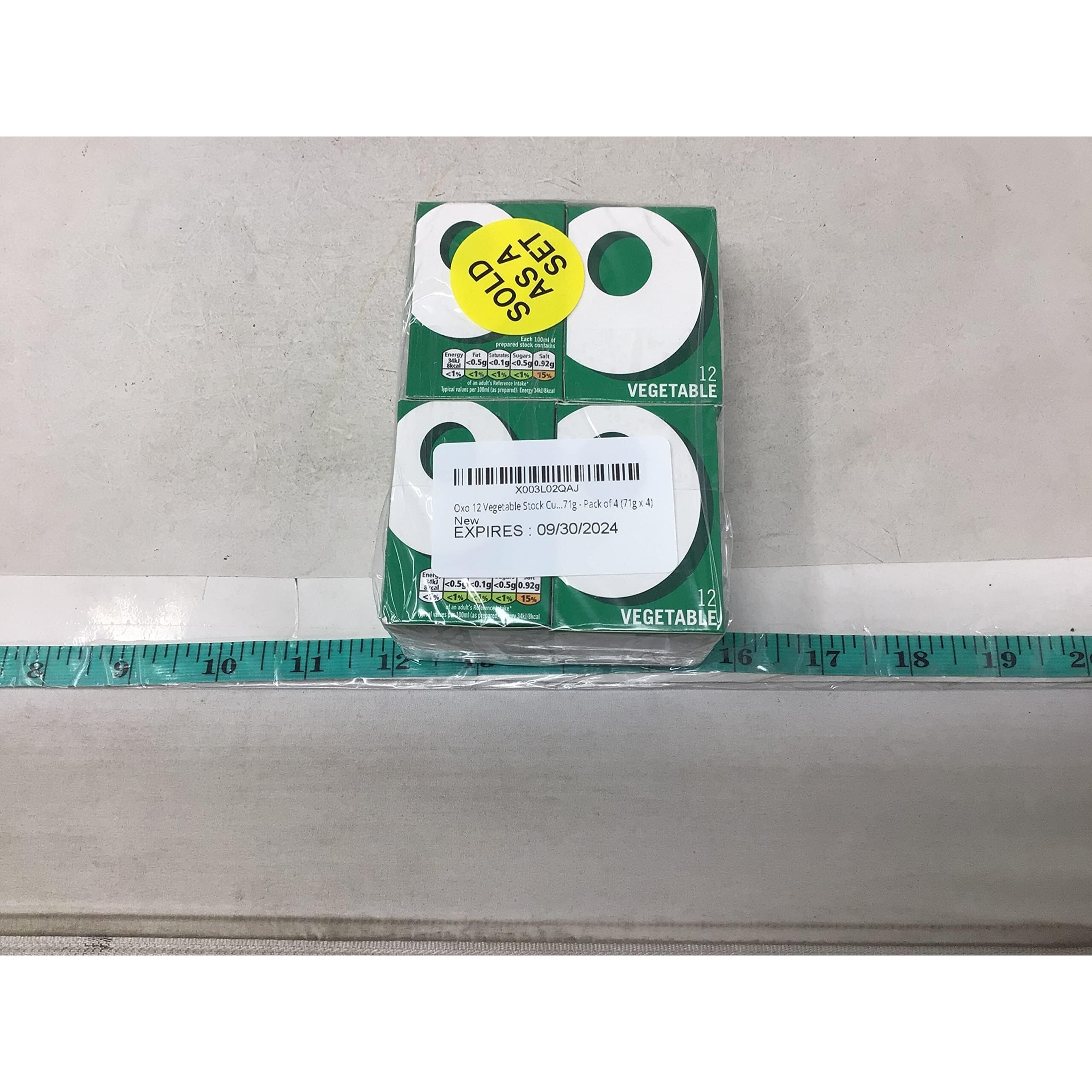 Oxo 12 Vegetable Stock Cubes - 71G - Pack Of 4 (71G X 4)