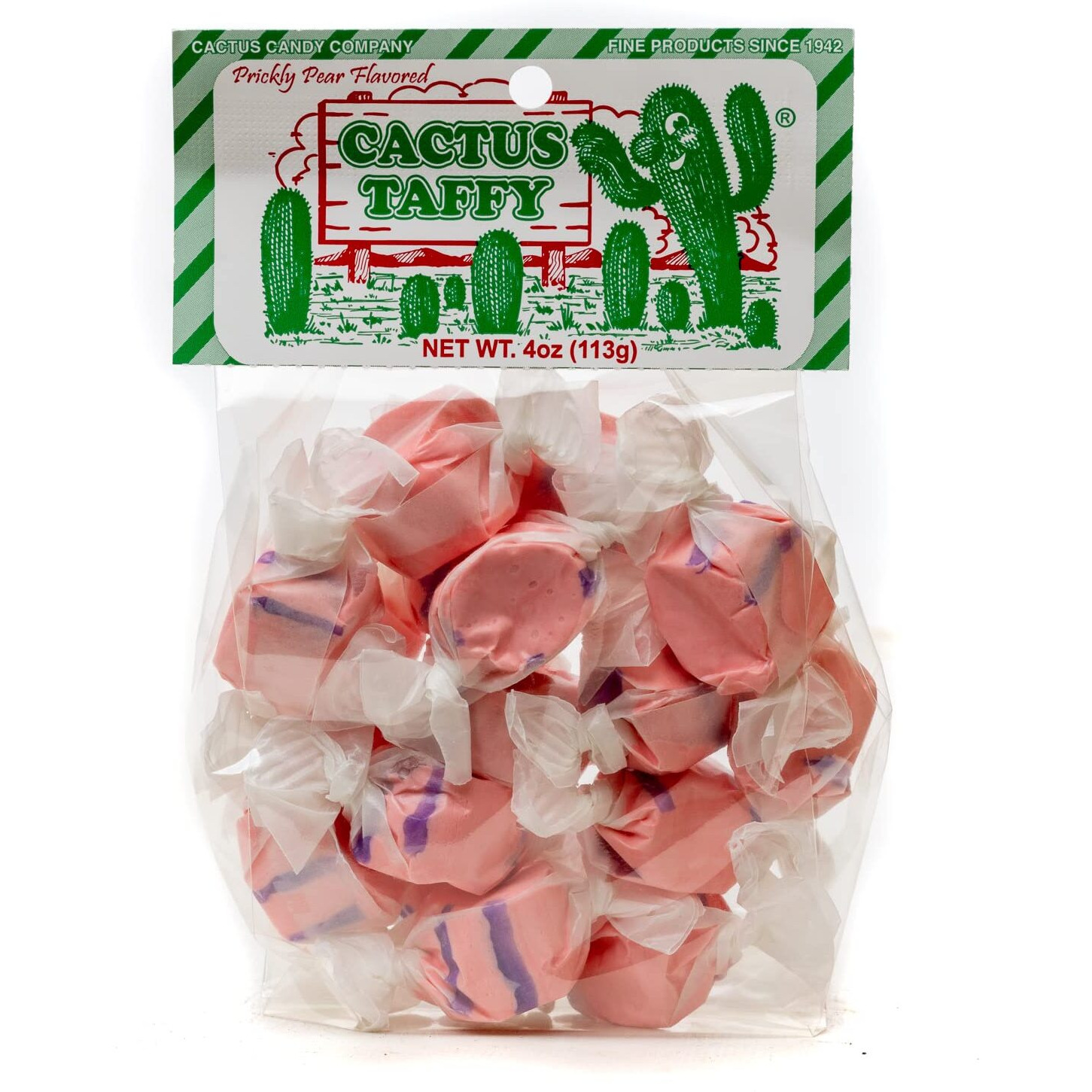 Cactus Candy Company - Prickly Pear Taffy | Made With Natural Prickly Pear (4Oz), 4 Ounce (Pack Of 1)