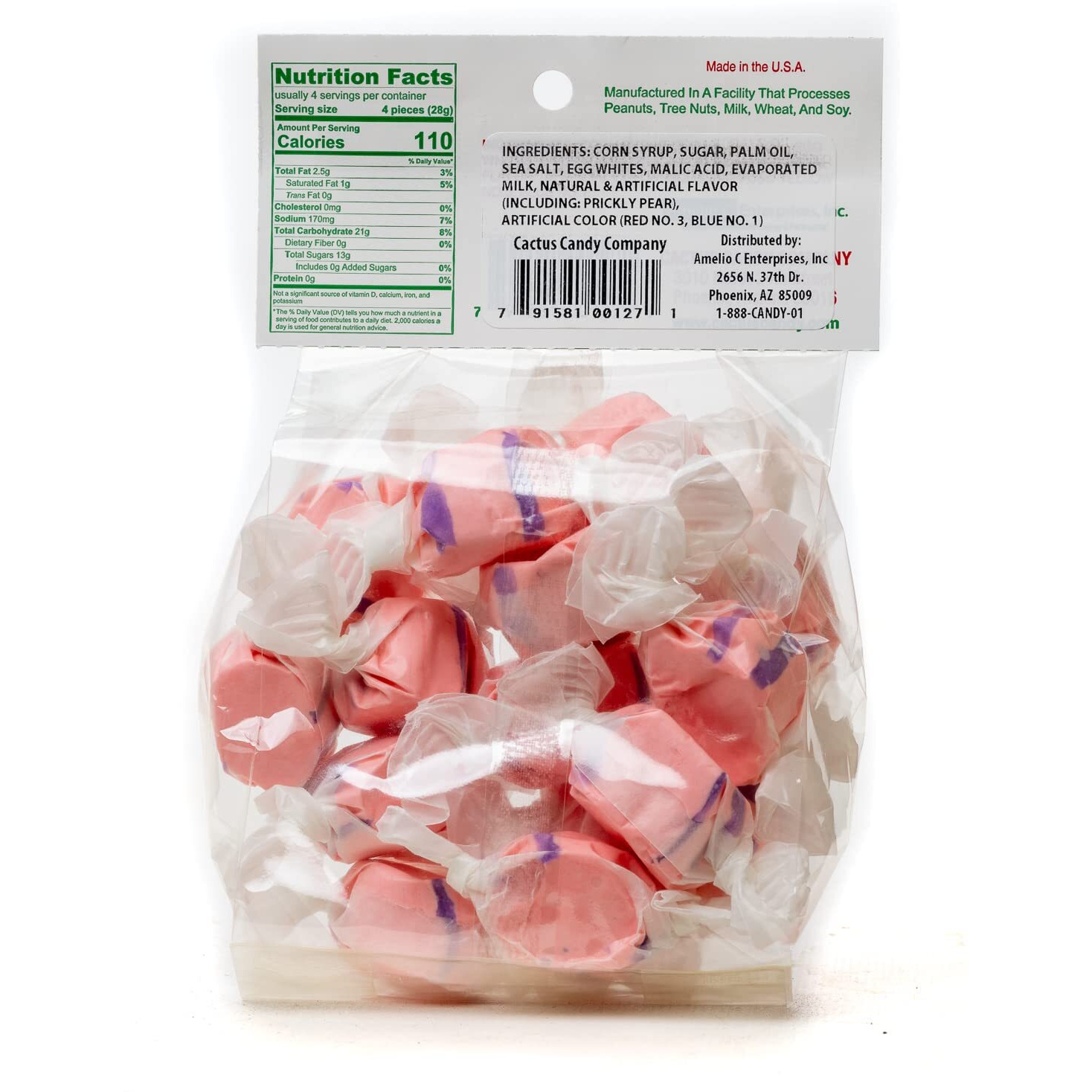 Cactus Candy Company - Prickly Pear Taffy | Made With Natural Prickly Pear (4Oz), 4 Ounce (Pack Of 1)