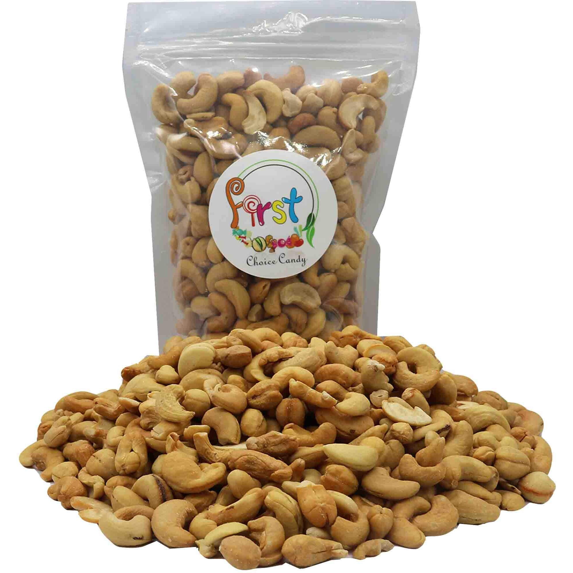 Firstchoicecandy Roasted Unsalted Whole Cashews Healthy Snacks, No Salt, 2 Pound