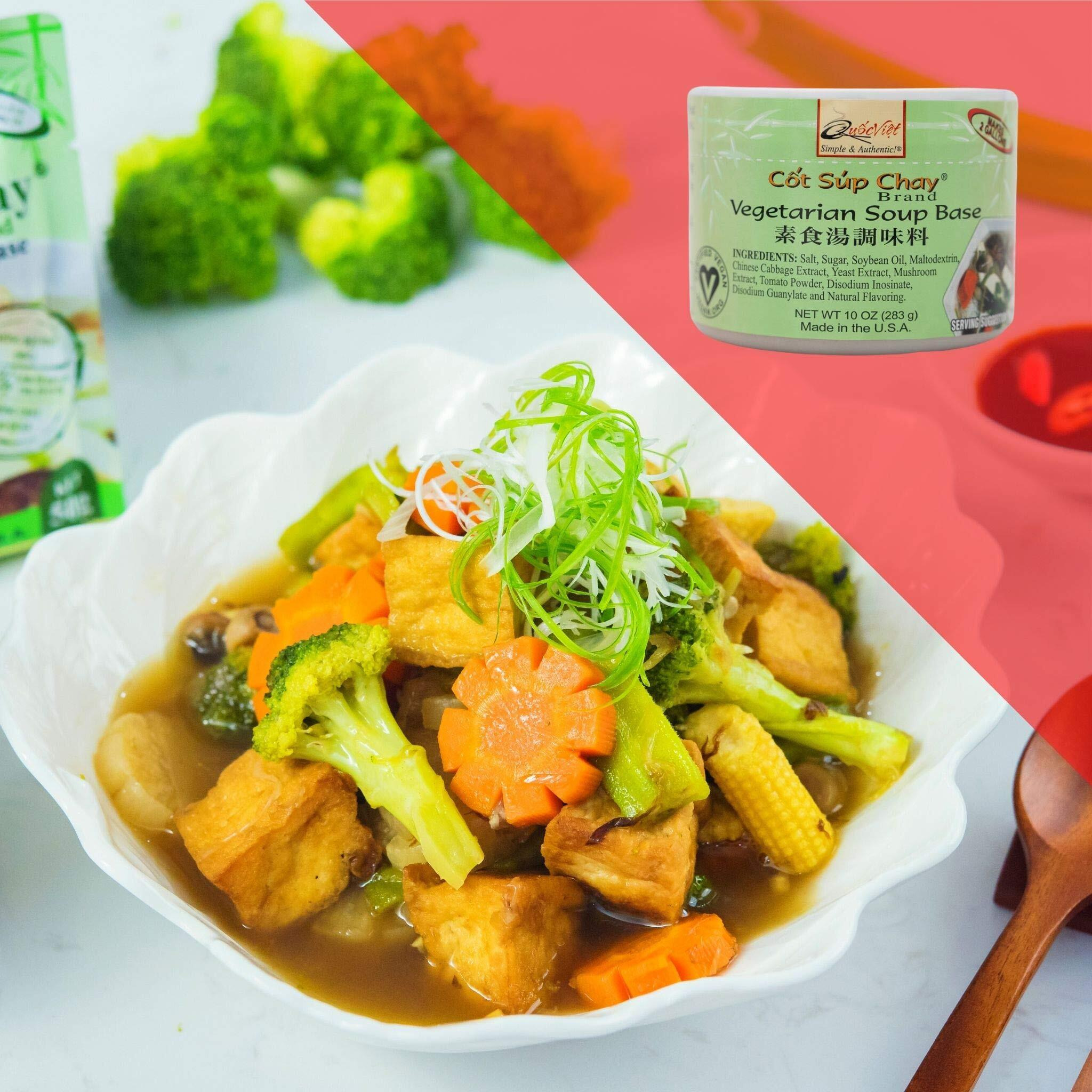 Quoc Viet Foods Vegetarian Soup Base 10Oz Cot Sup Chay Brand